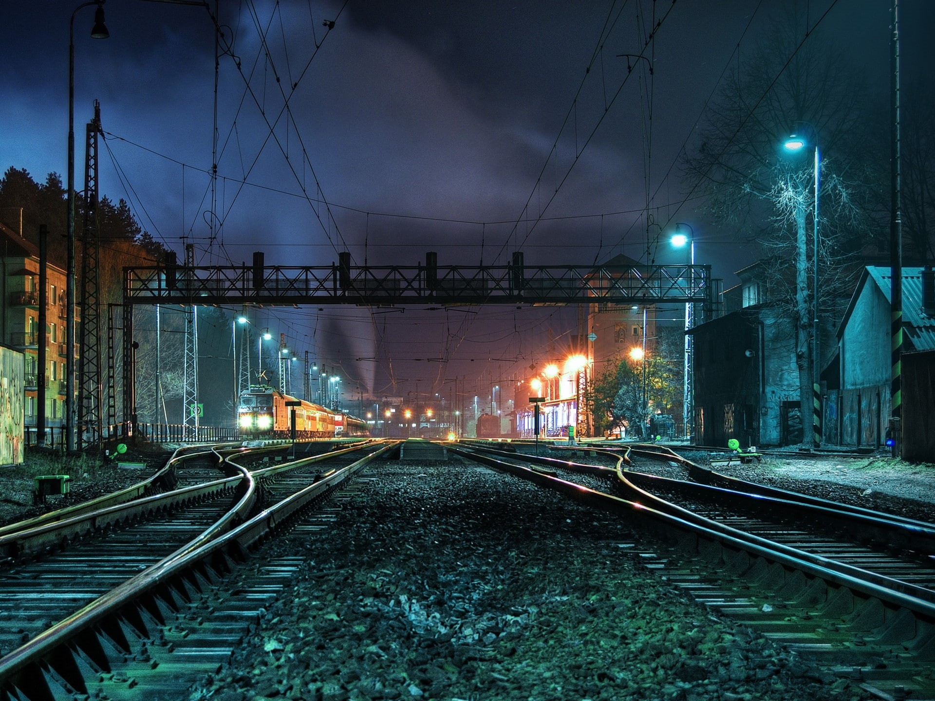 railway, railway crossing, train, 1080P, HD Wallpaper