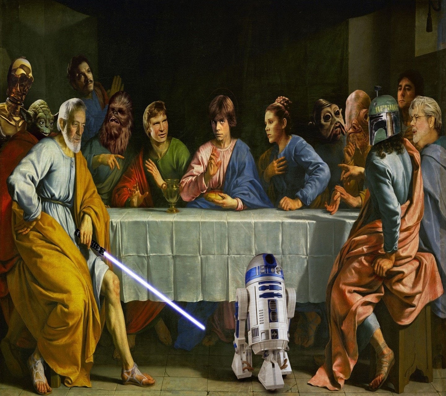 Wan Kenobi, Lando Calrissian, Wookiees, 720P, Yoda, 3PO, Princess Leia, Luke Skywalker, D2, George Lucas, Star Wars, Jedi, Nien Nunb, chewbacca, Boba Fett, HD Wallpaper