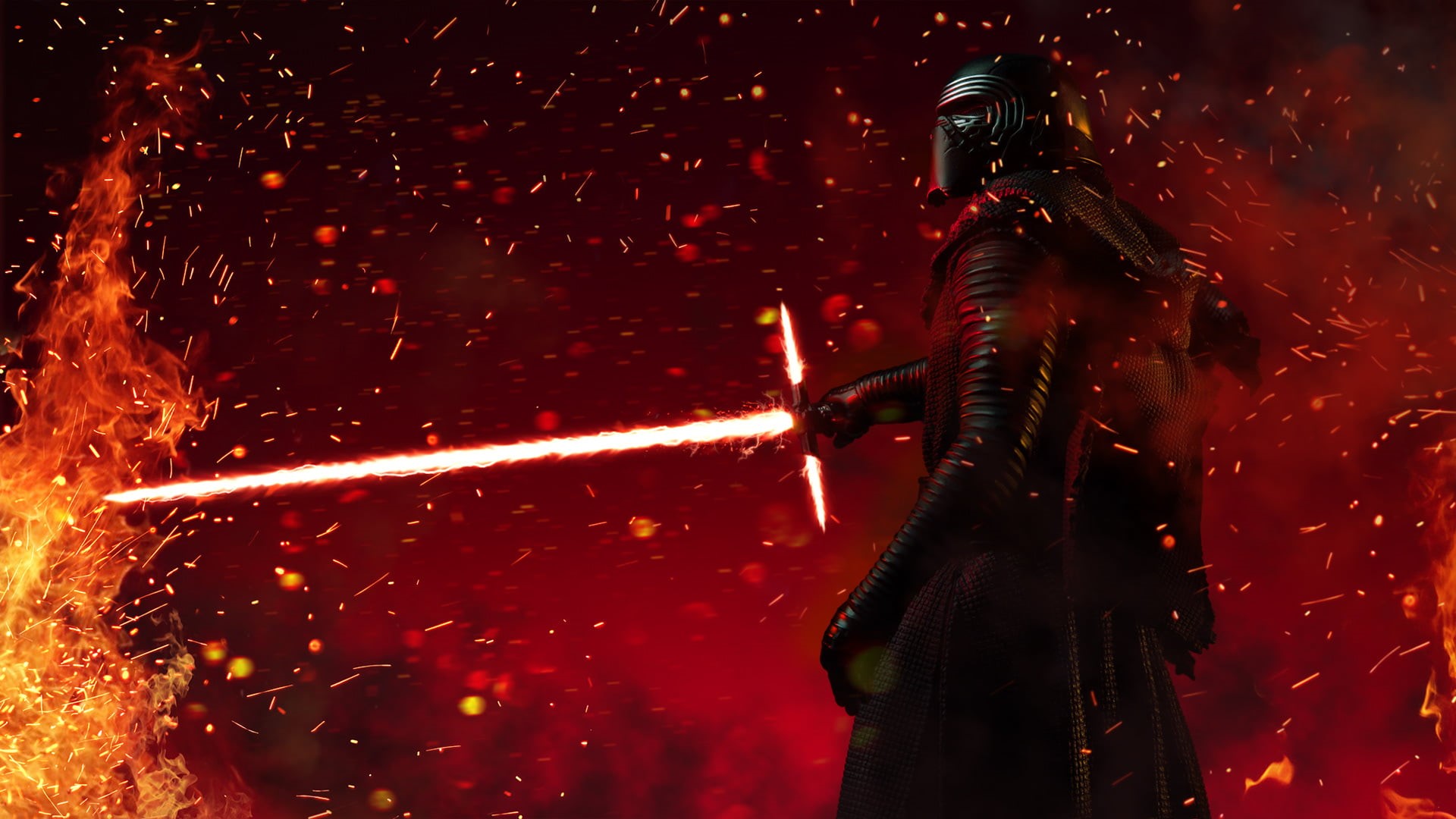 Star Wars, 1080P, Lightsaber, Kylo Ren, Star Wars: The Last Jedi, HD Wallpaper