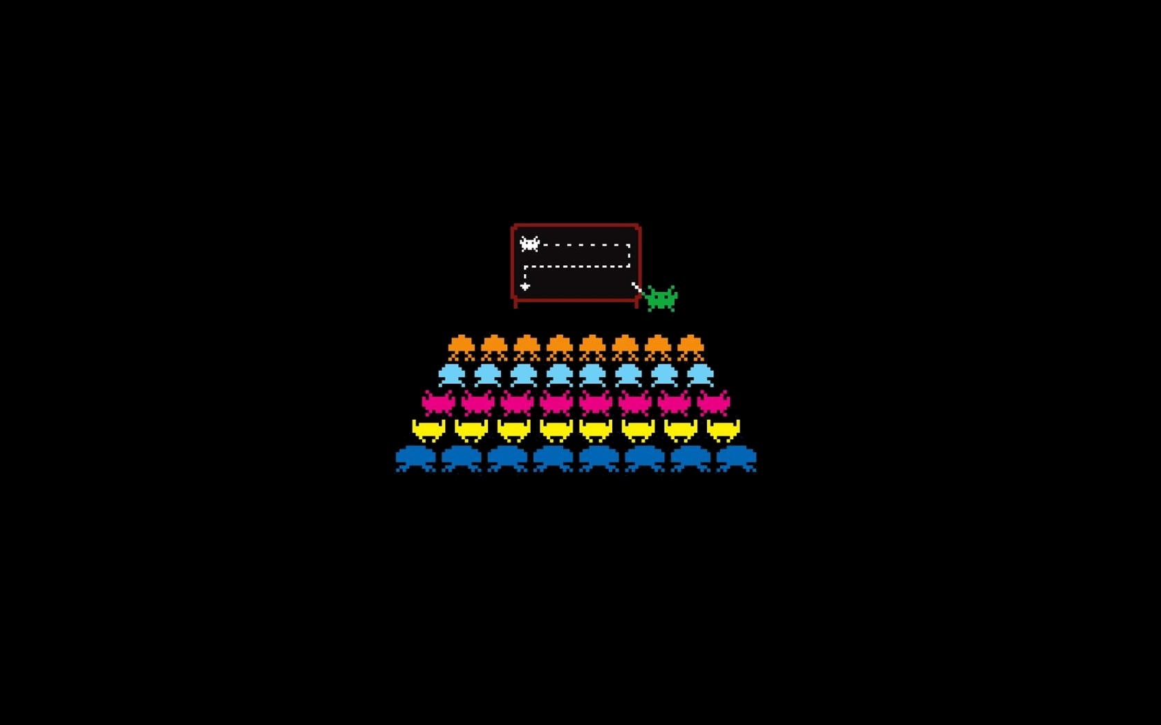 games, minimalistic, art, x, space, 720P, Video Games, invaders, aircraft, video, retro, hd, HD Wallpaper