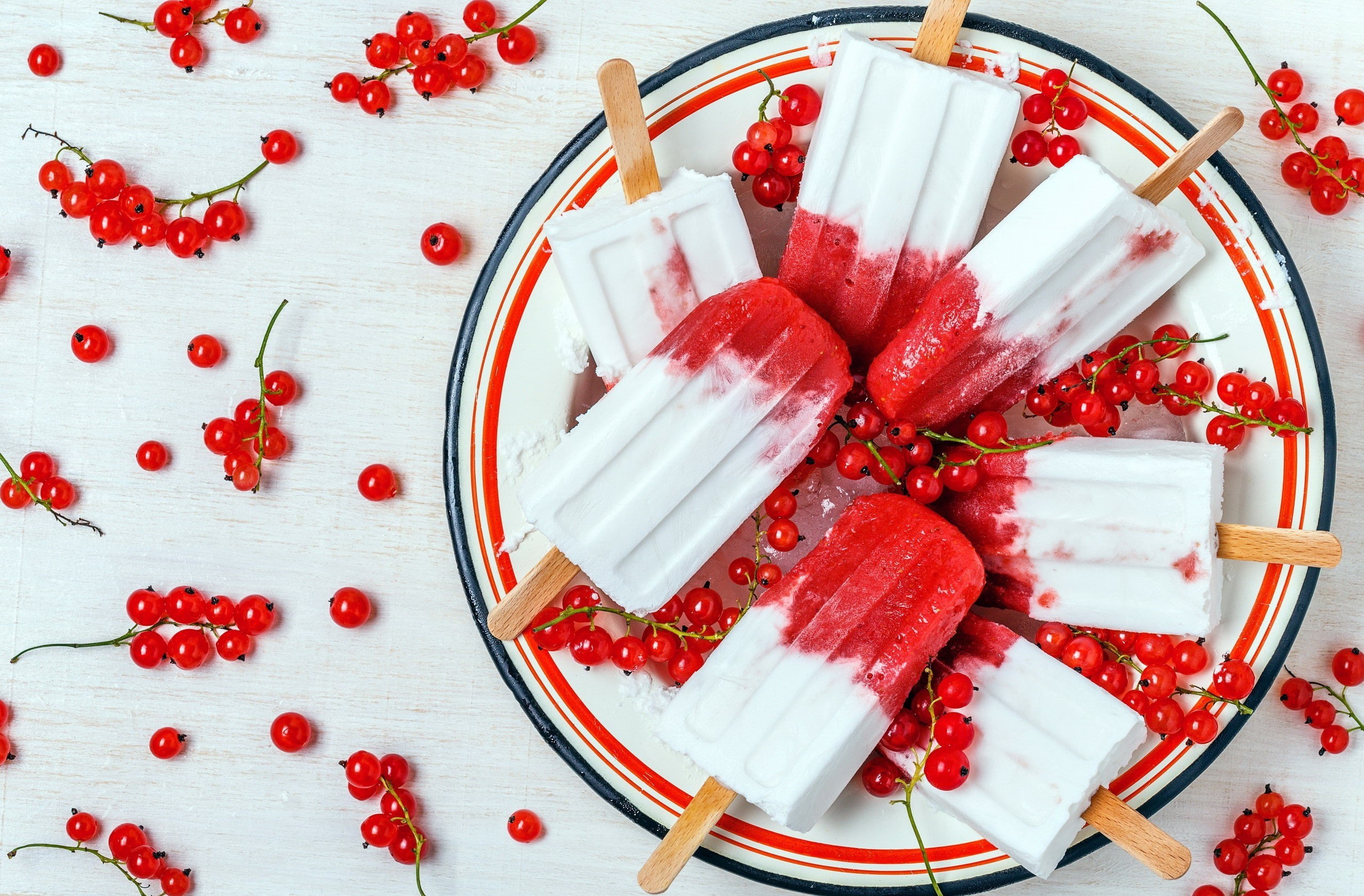 berries, food, 2K, red, popsicle, HD Wallpaper