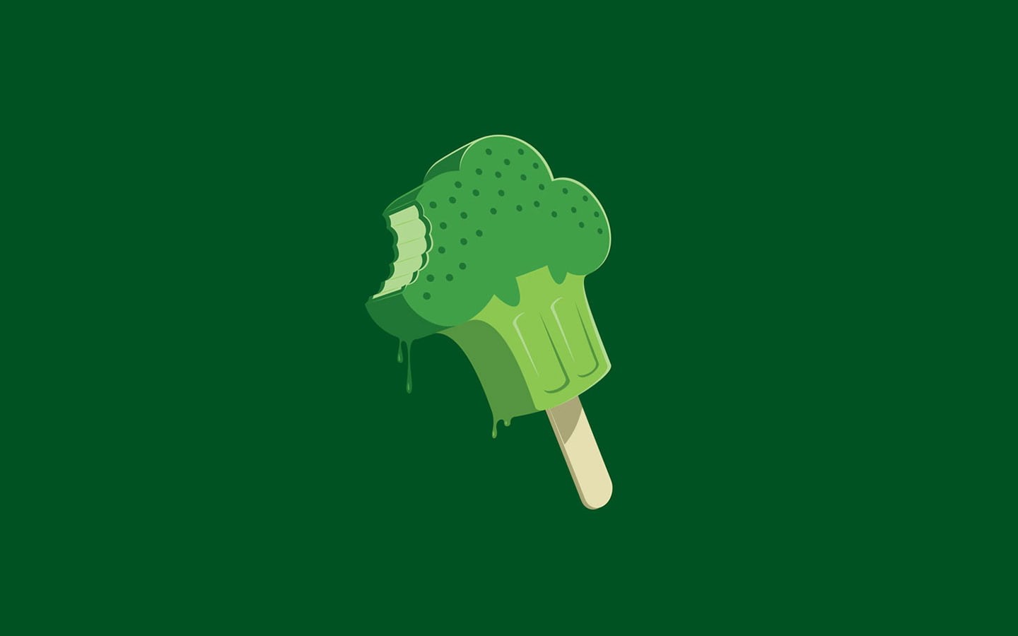 popsicle, minimalism, 720P, green, HD Wallpaper