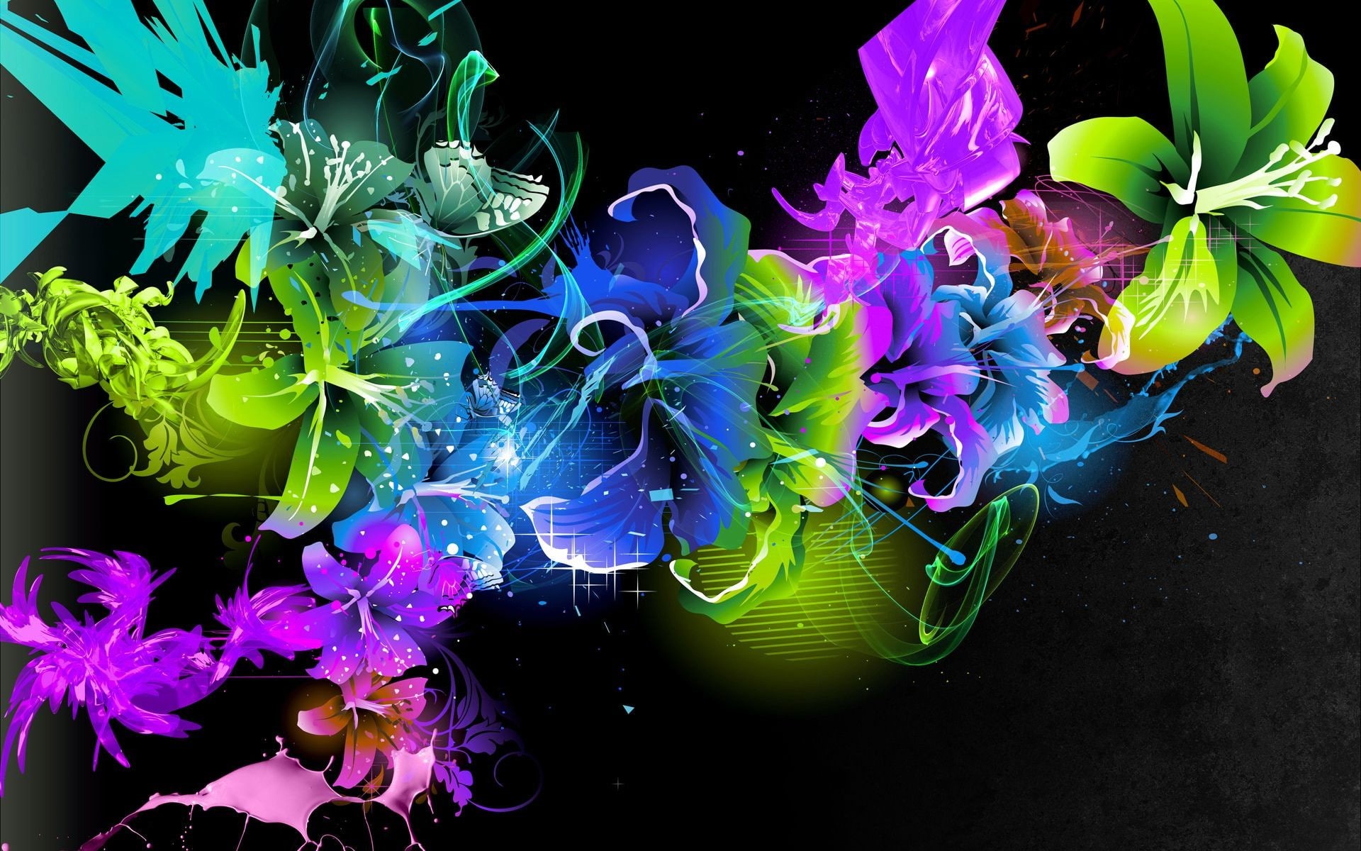 flower, 3d, 1080P, abstract, desktop, HD Wallpaper
