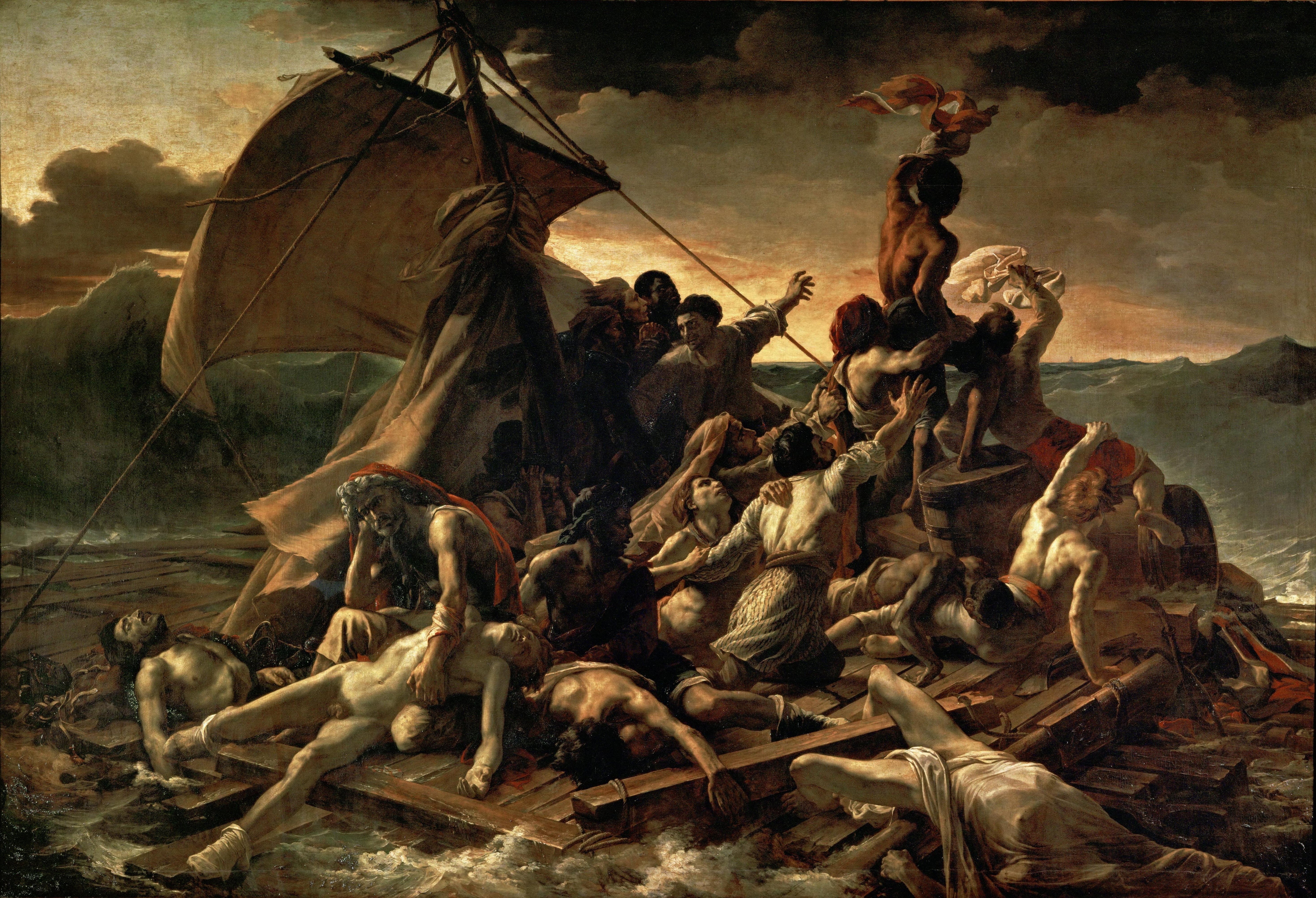 oil painting, painting, the Raft of the Medusa, 5K, Theodore Gericault, HD Wallpaper