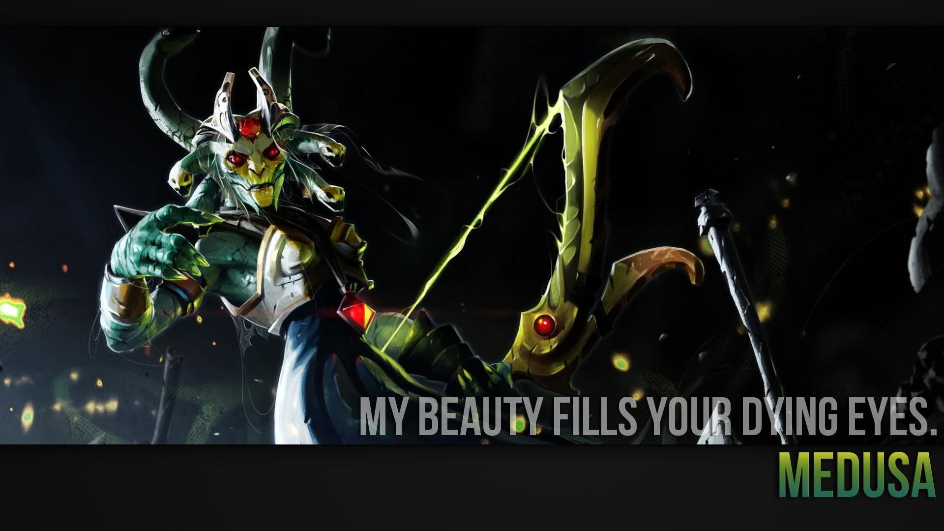 nature, human representation, Dota 2, focus on foreground, flowering plant, dota, art and craft, video games, decoration, male likeness, Medusa, HD Wallpaper