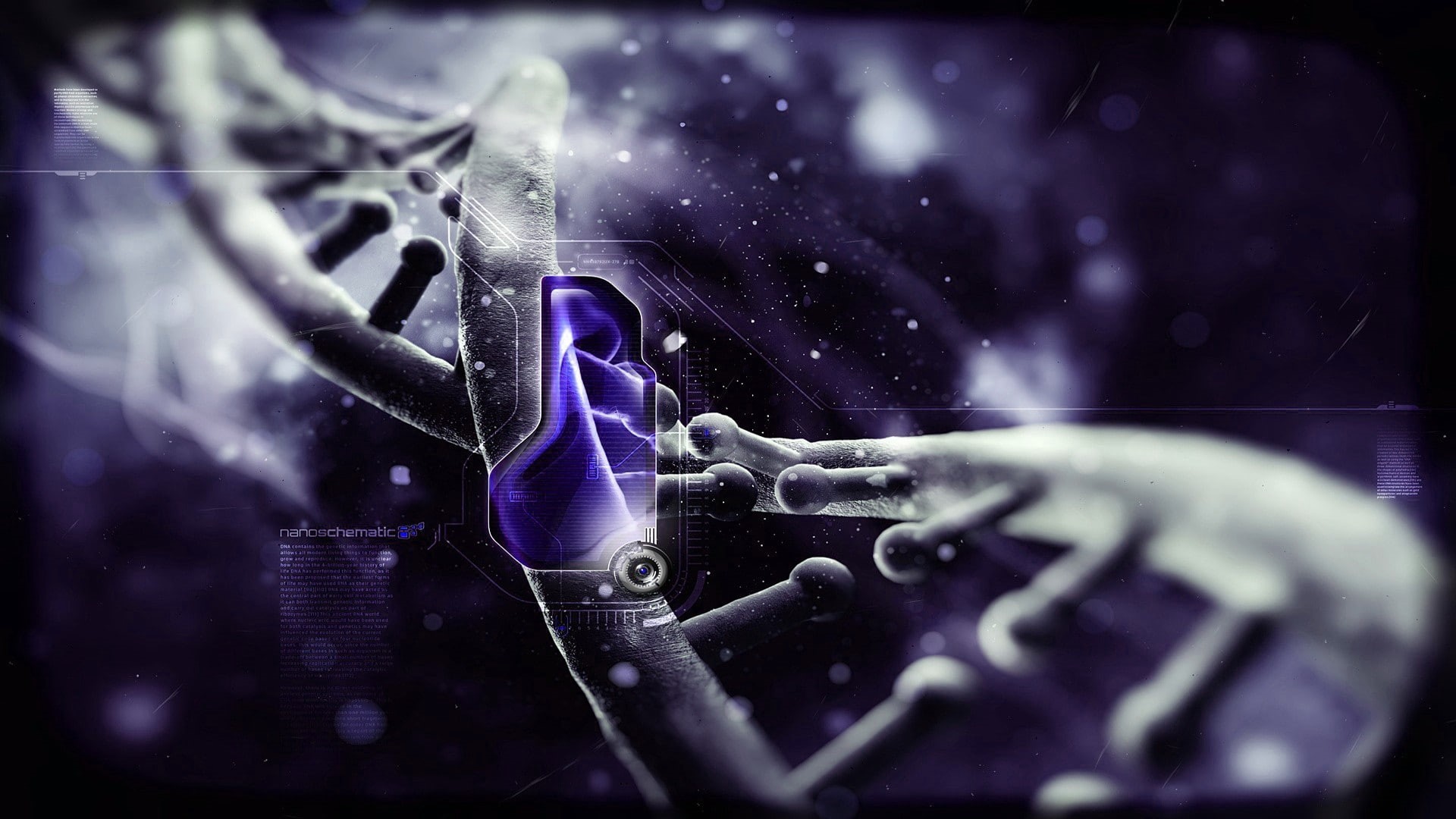 simple, DNA, video games, 1080P, simple background, HD Wallpaper
