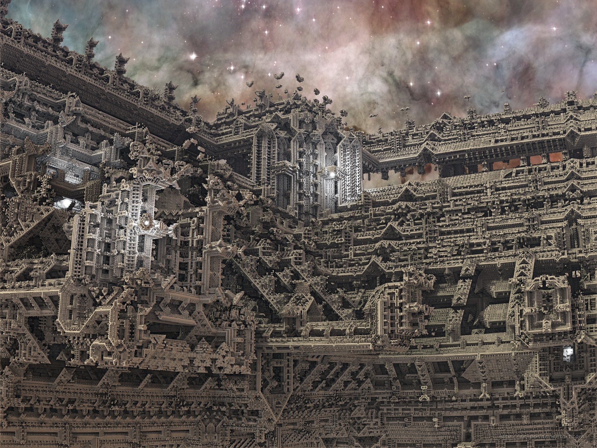 Architecture, 1080P, Sci Fi, Fractal, Building, Mandelbulb 3D, Abstract, Digital Art, 3D, CGI, Artistic, HD Wallpaper