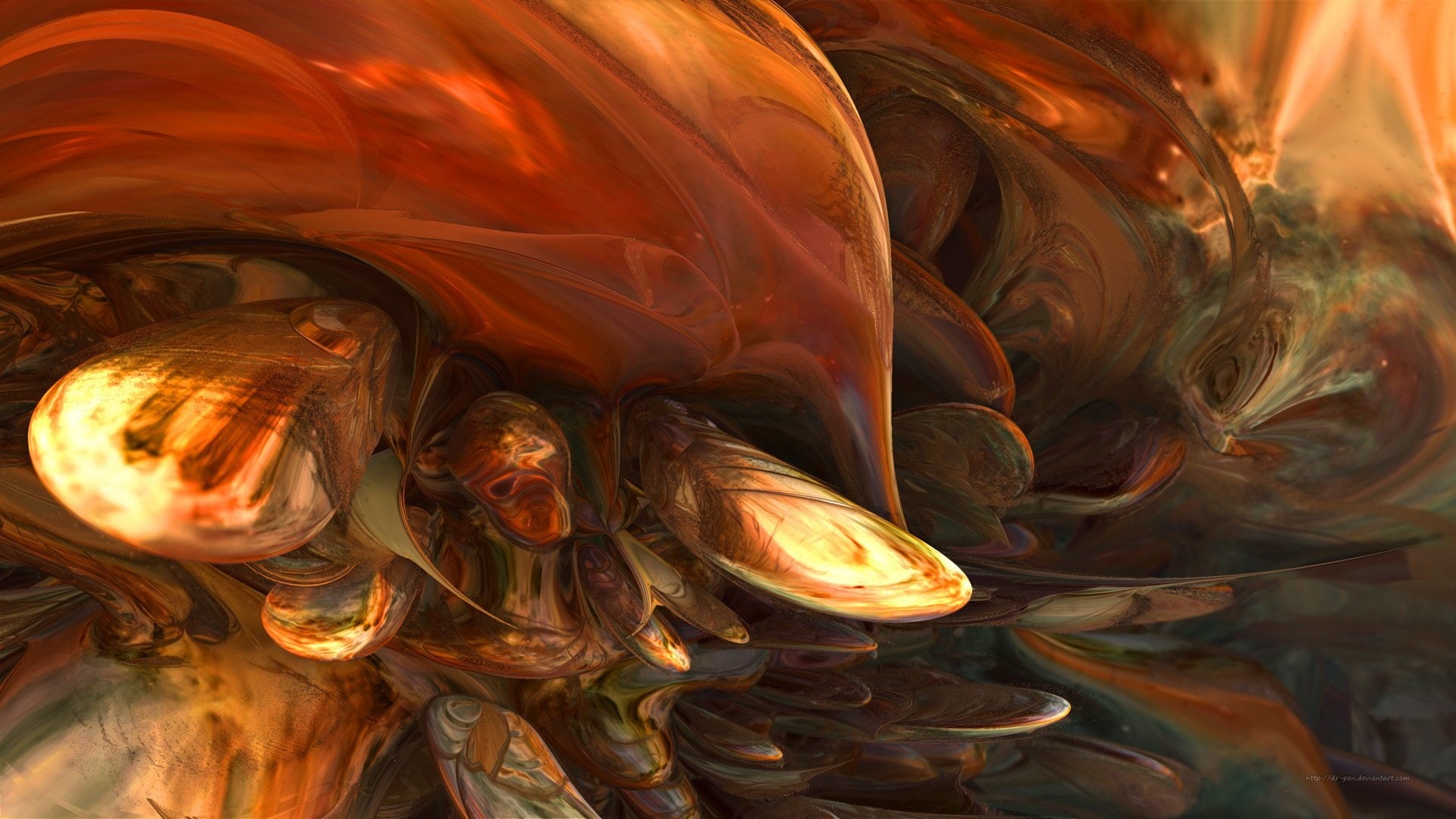 1080P, Artistic, Digital Art, 3D, Abstract, Mandelbulb 3D, Fractal, CGI, Red, HD Wallpaper
