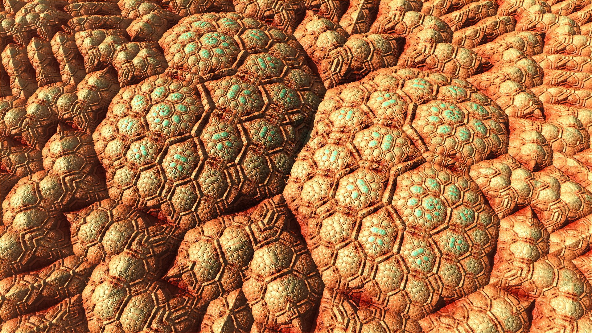 3D, Artistic, Digital Art, Shapes, Fractal, Mandelbulber 3D, Abstract, Hexagon, 1080P, HD Wallpaper