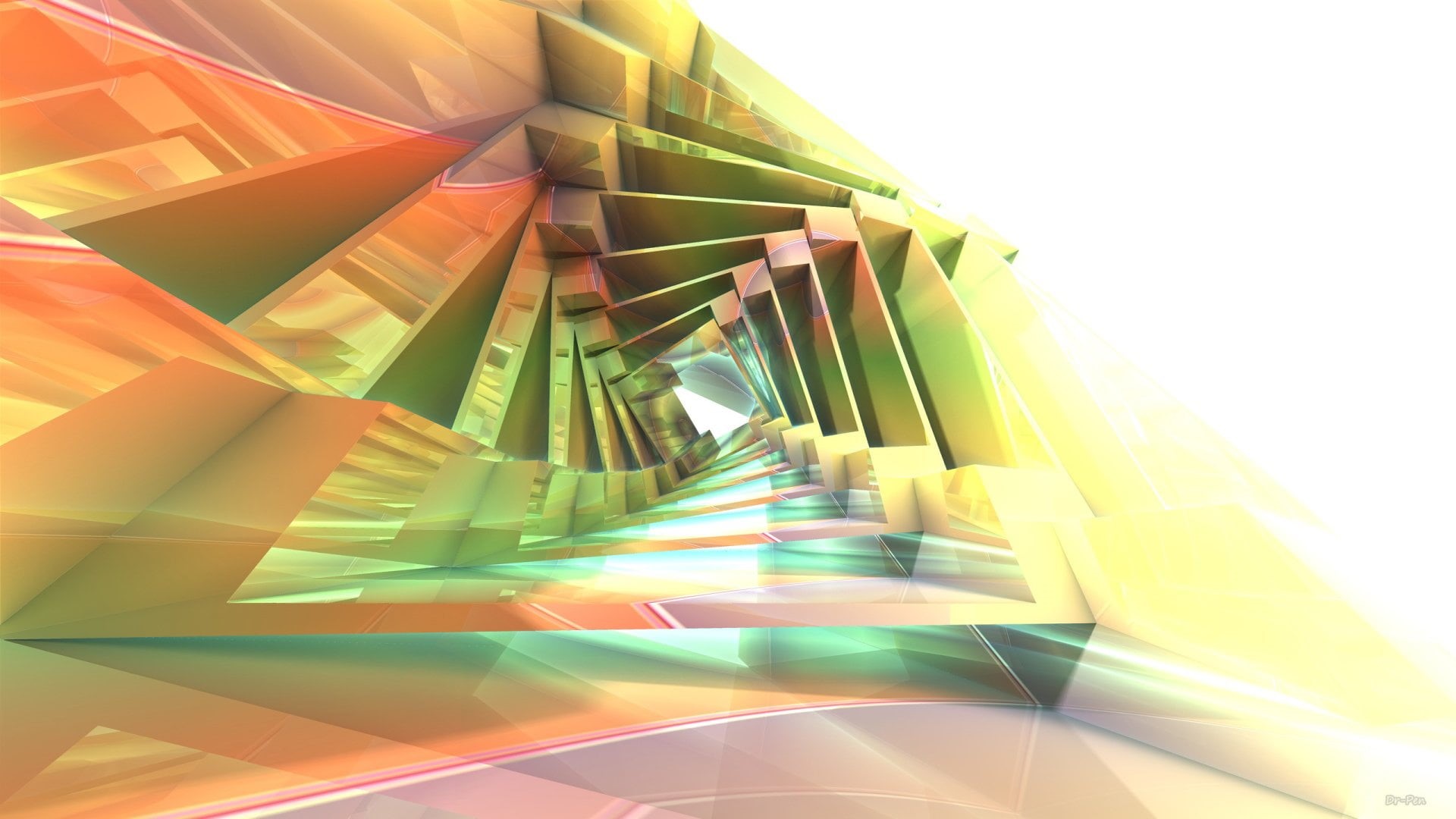 pattern, modern, digital composite, CGI, low angle view, Mandelbulb 3D, Fractal, architecture, sunlight, studio shot, multi colored, blurred motion, no people, HD Wallpaper