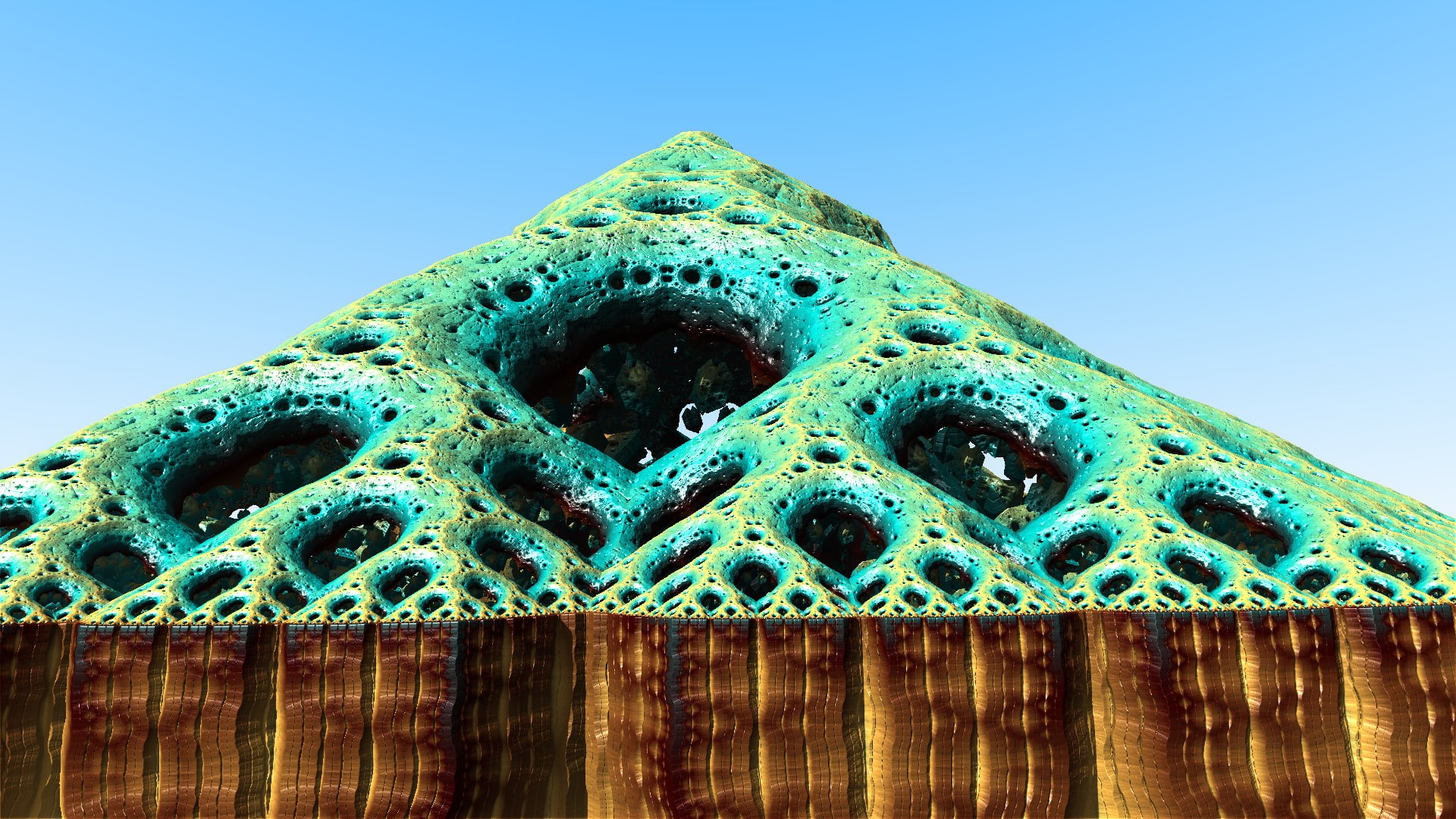 1080P, Digital Art, Shapes, Artistic, Fractal, Geometry, Mandelbulber 3D, 3D, Abstract, HD Wallpaper