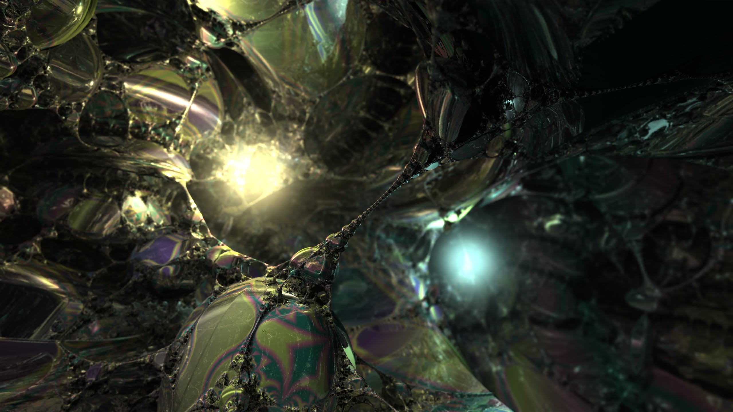 fractal, 3D fractal, 2K, Mandelbulber, HD Wallpaper