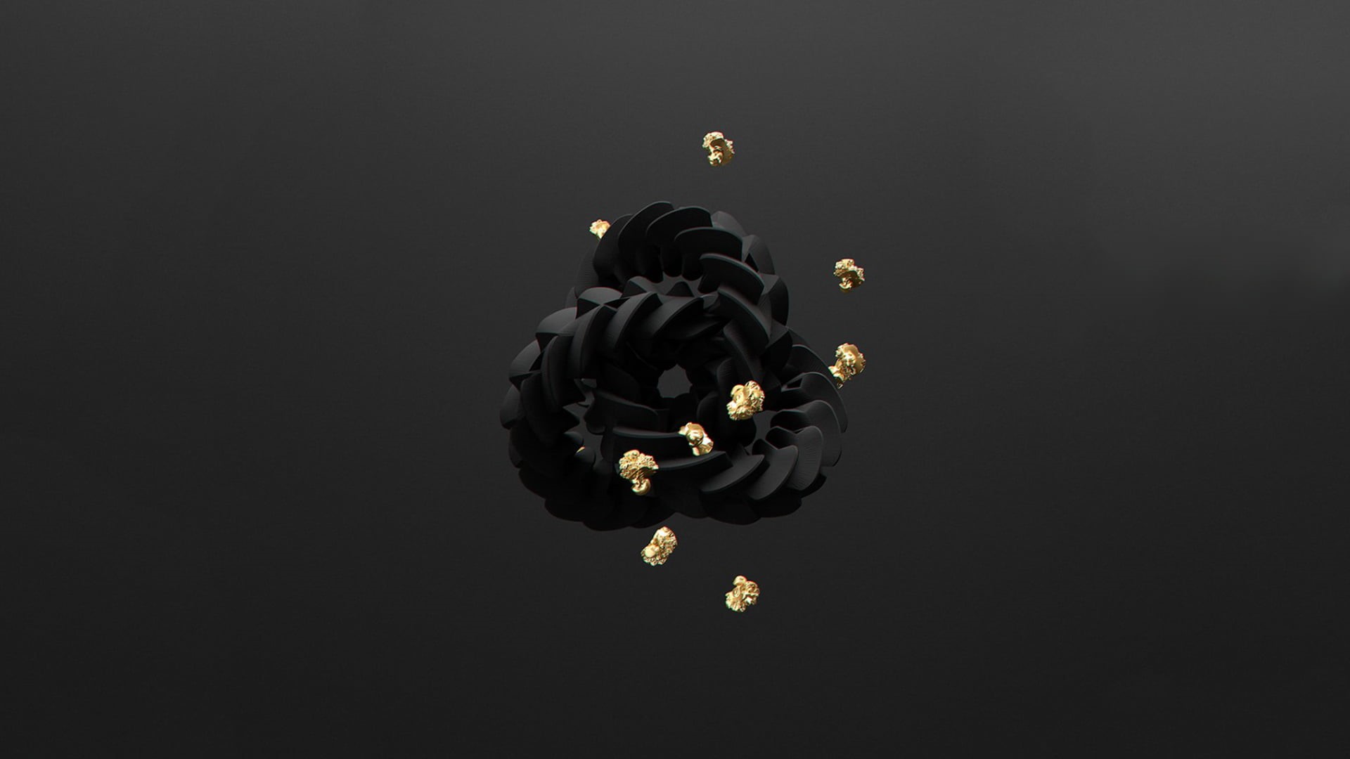 motion, indoors, falling, gold, leather, minimalism, animal wildlife, 3d object, sphere, studio shot, mid-air, food and drink, invertebrate, 1080P, digital composite, HD Wallpaper