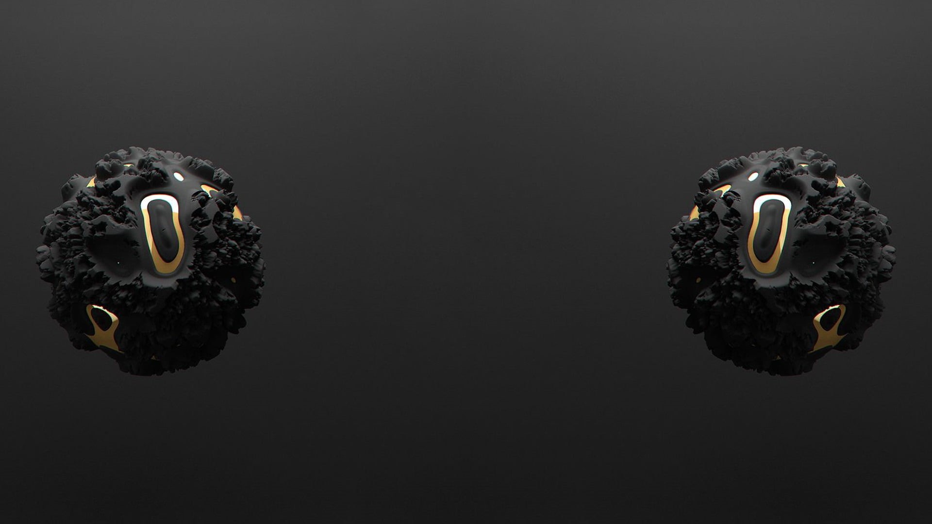 two, studio shot, no people, animal, 1080P, jewelry, reflection, copy space, black, sweet food, black color, splash, close-up, minimalism, food, unhealthy eating, HD Wallpaper