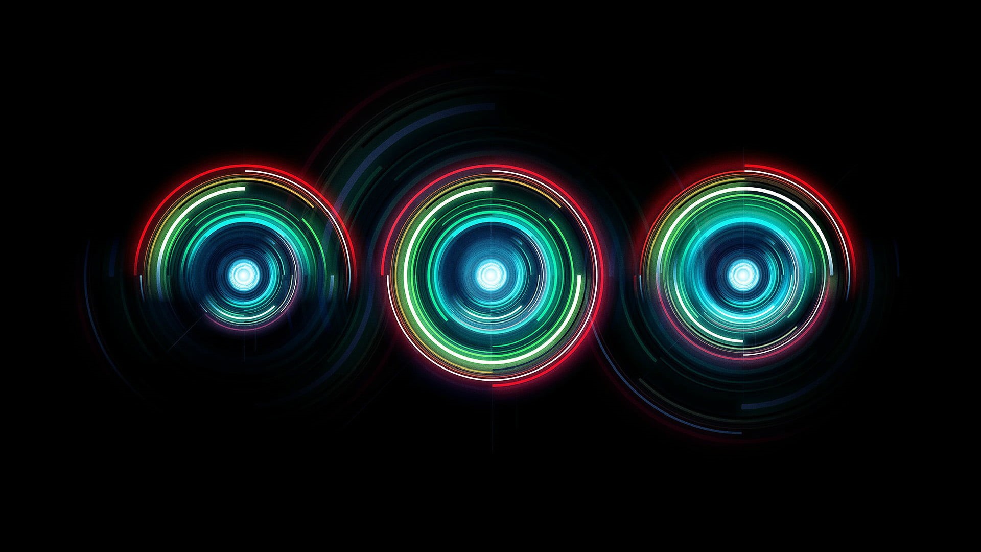 art, glowing, curve, illuminated, element, fantasy, 1080P, swirl, long exposure, artistic, circle, black, style, light - natural phenomenon, no people, HD Wallpaper