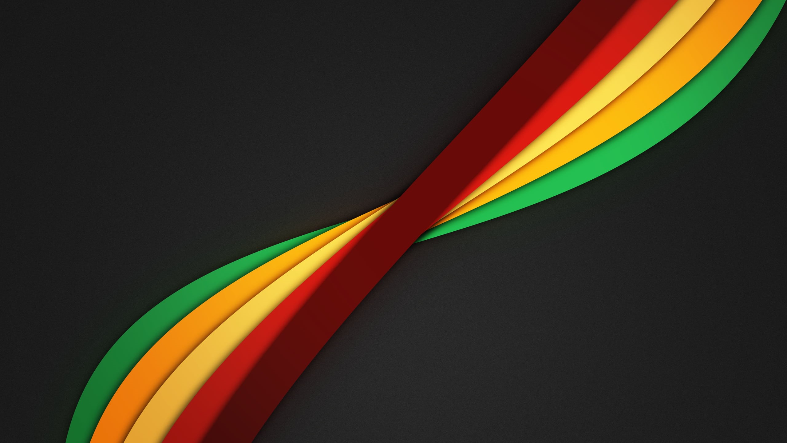 black background, no people, lines, flag, abstract, studio shot, close-up, indoors, variation, minimalism, pattern, multi colored, yellow, stripe, green, HD Wallpaper