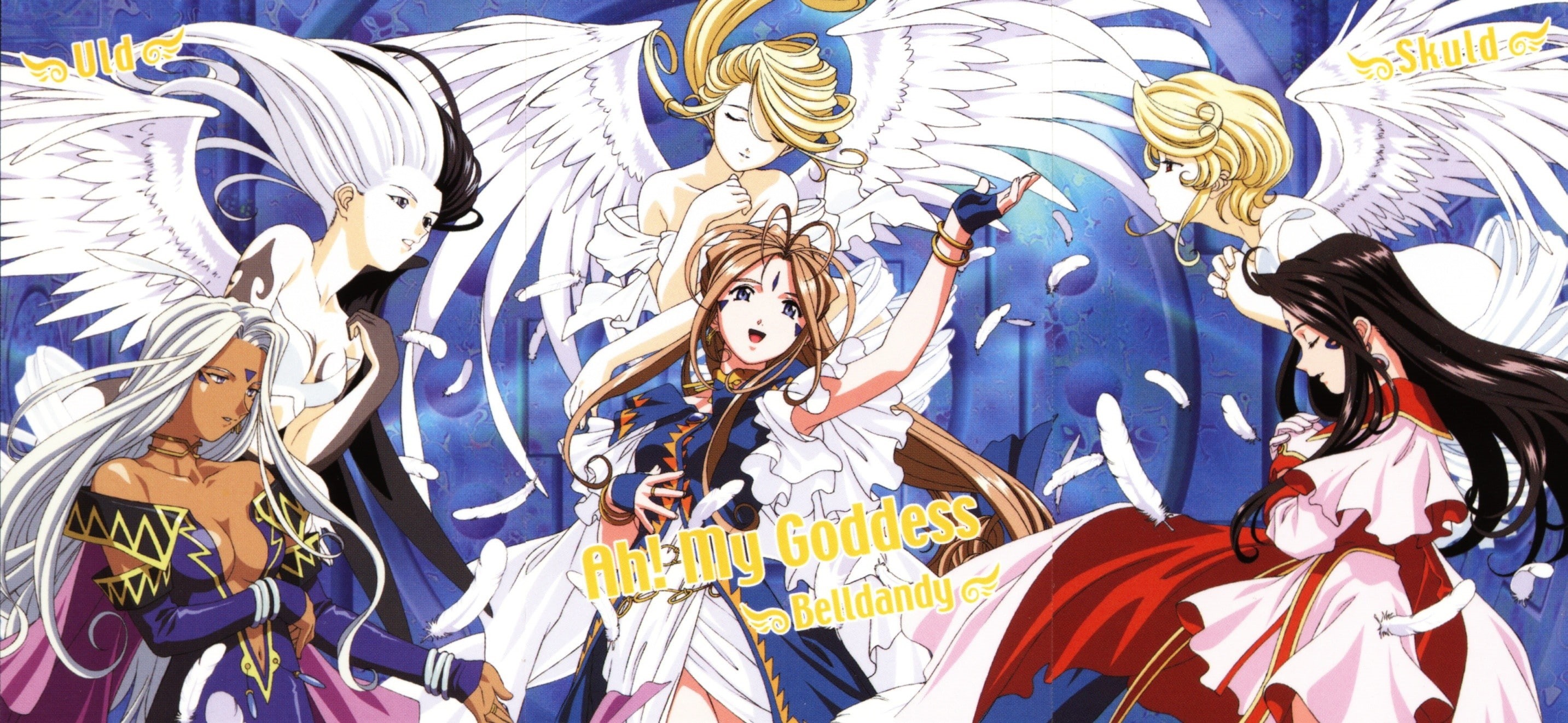 human representation, full frame, anime girls, arts culture and entertainment, costume, close-up, Urd, female likeness, representation, Skuld, festival, HD Wallpaper