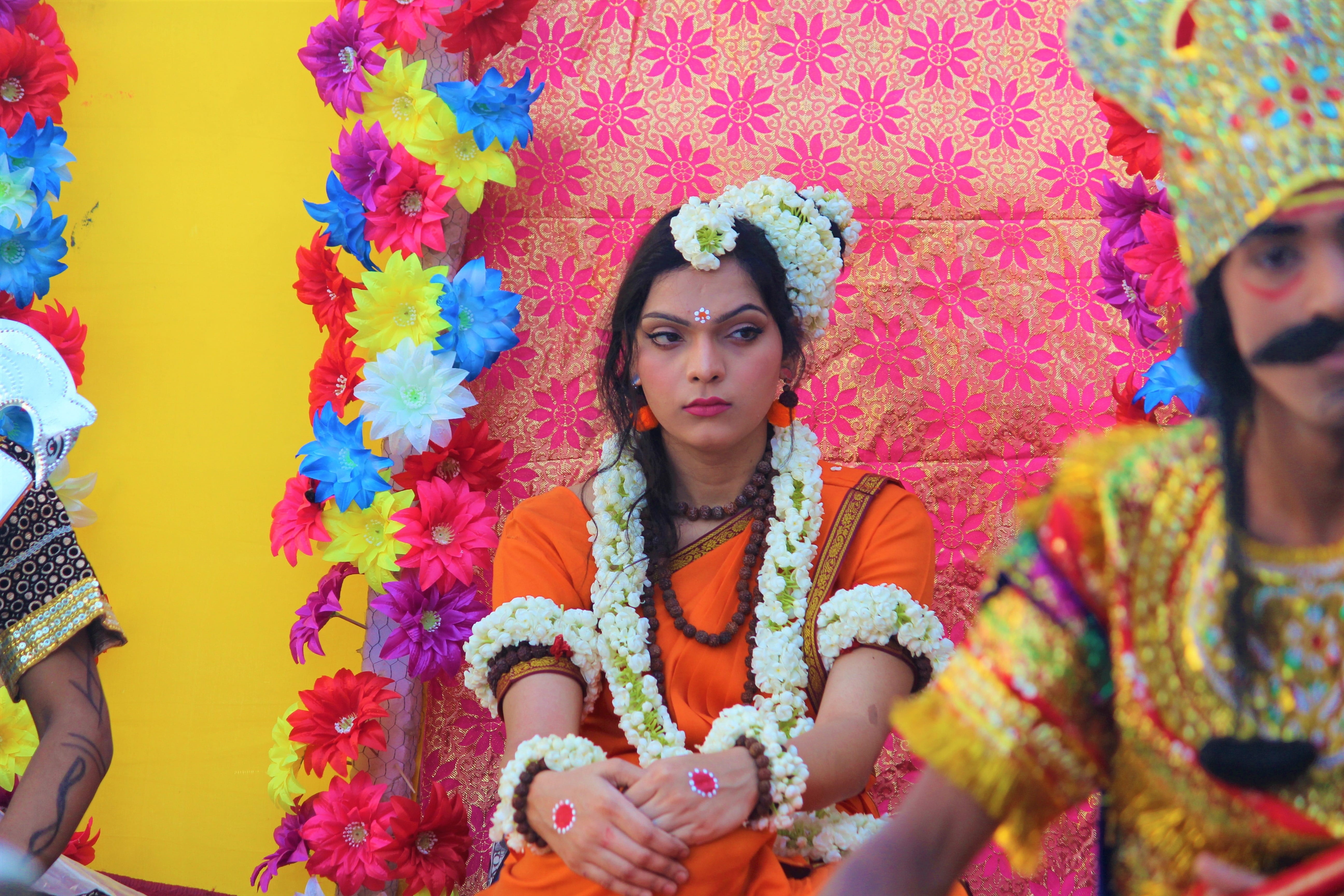 make up, deity, navratri, gorgeous, ramnavami, dharma, colourful, war, sita, god, superior, beauty, people, cute, creative, indian lady, navami, sweet, HD Wallpaper