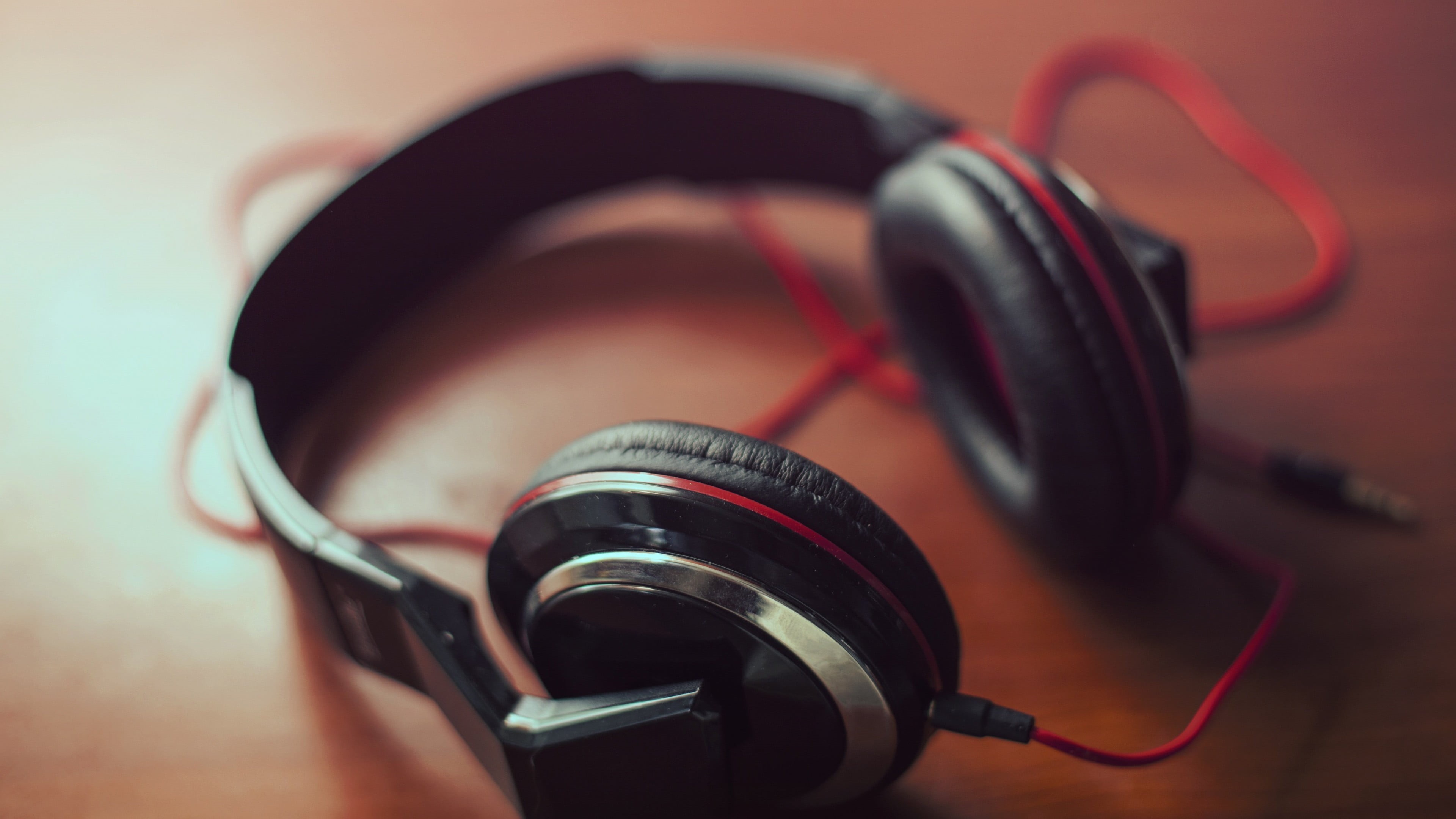 cap, focus on foreground, earphone, close, photography themes, listening, equipment, digital camera, lens, no people, red, weight training, cable, still life, HD Wallpaper
