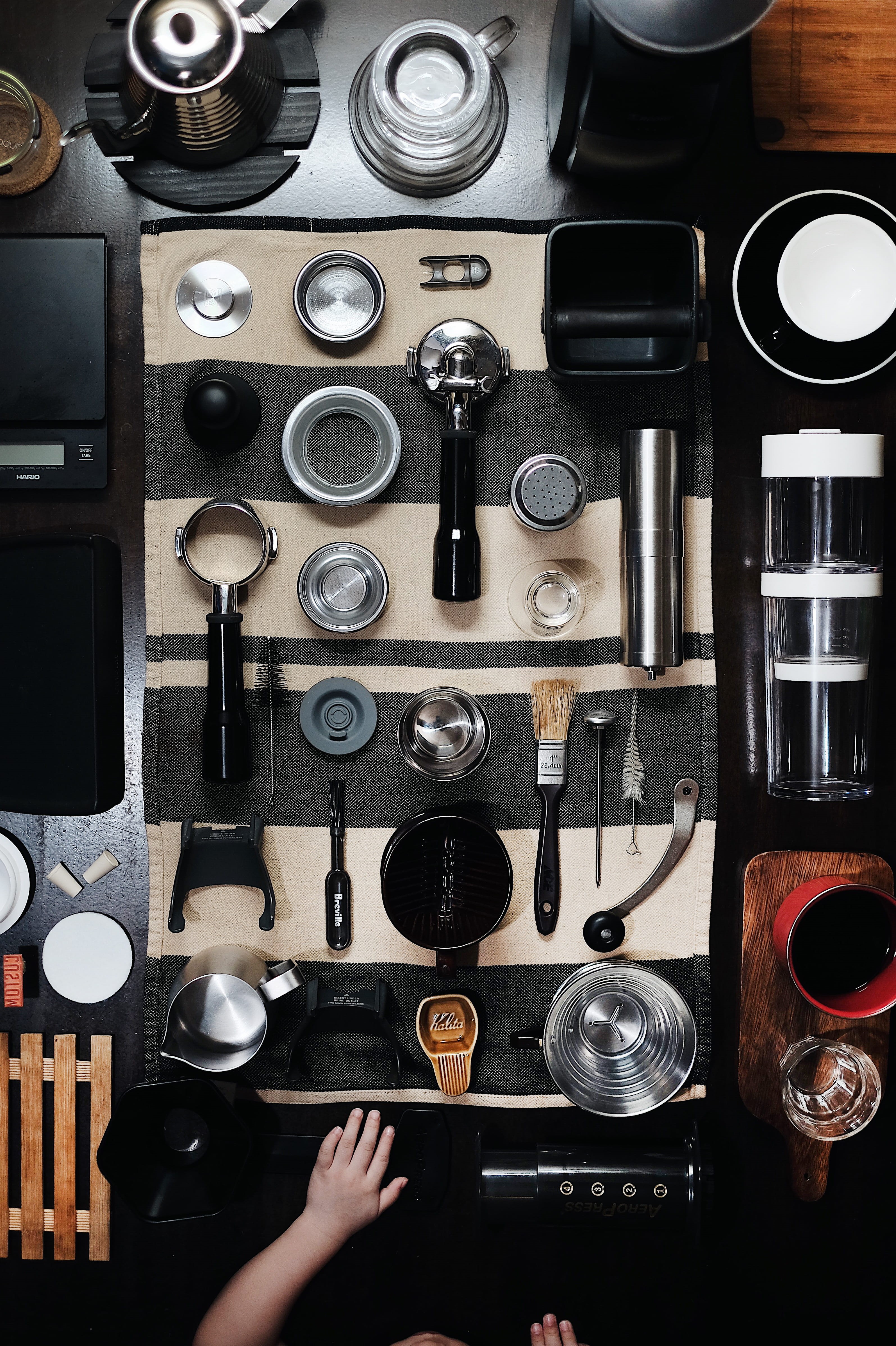 old-fashioned, view, group of Objects, set, fashion, topdown, dripo, beauty Product, cleaning, coffee tool, coffee equipment, flatlay, close-up, top, kitchen, Phone HD Wallpaper