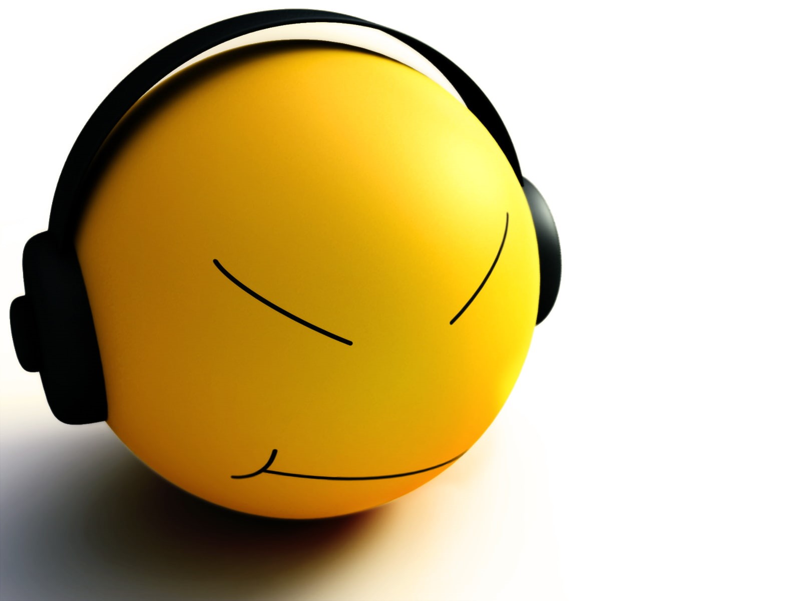 720P, music, listen, smiley, HD Wallpaper