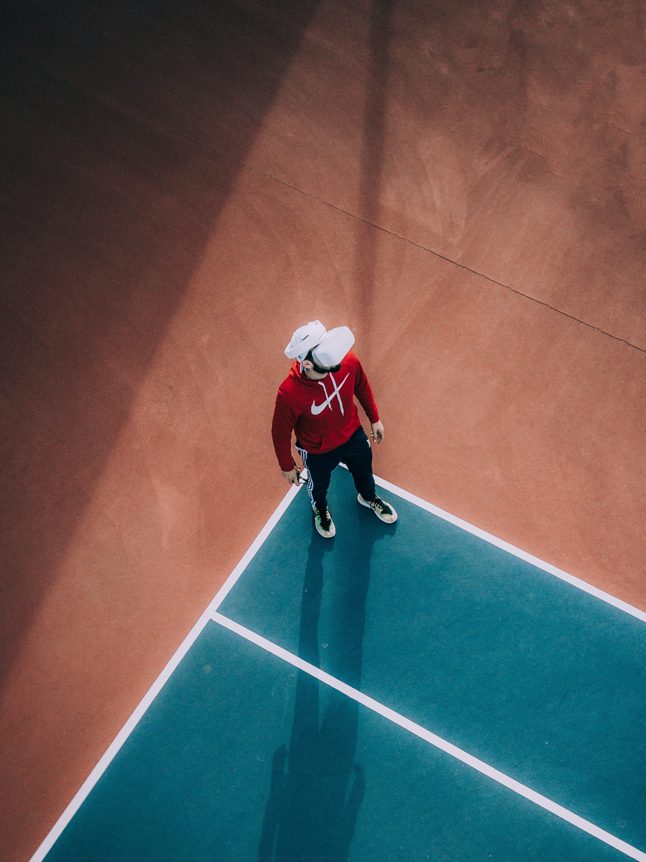 man, men, leisure activity, unrecognizable person, 2K, sport, high angle view, outdoors, sunlight, person, shadow, using, goggle, nature, competition, Phone HD Wallpaper