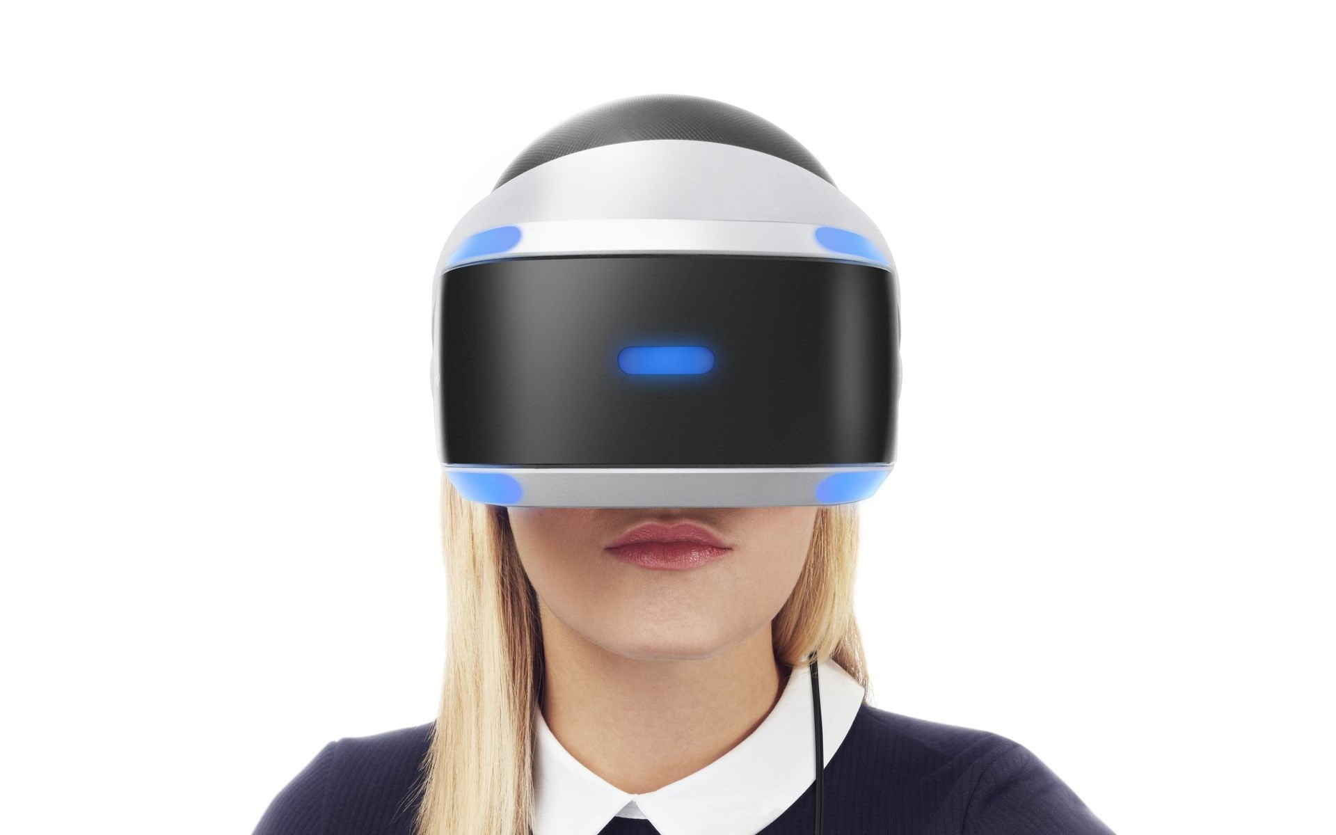 Playstation, Girl, 1080P, VR, Use, Sony, HD Wallpaper