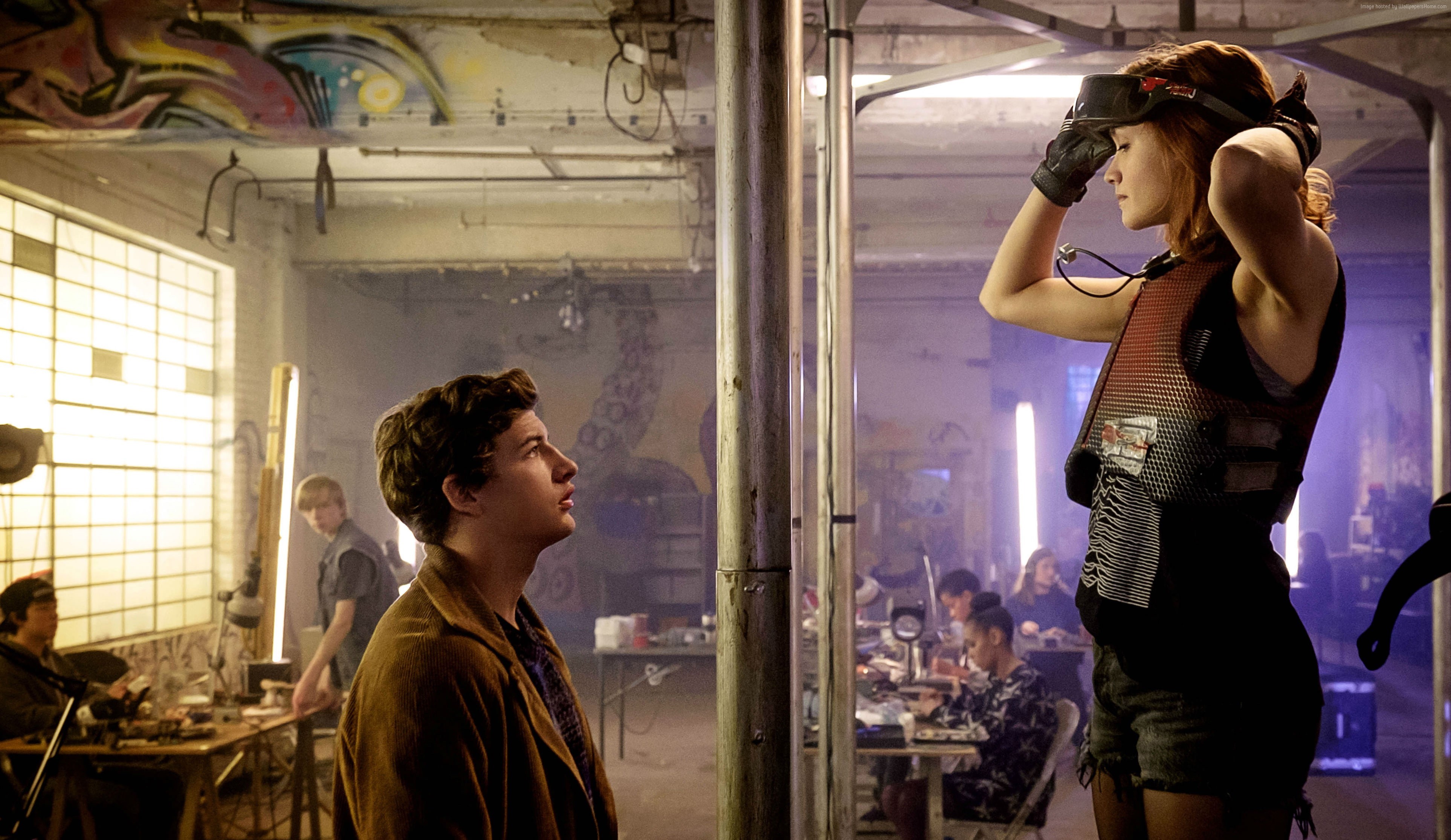 young women, real people, young men, lifestyles, adult, reflection, Ready Player One, young adult, waist up, illuminated, mirror, three quarter length, HD Wallpaper