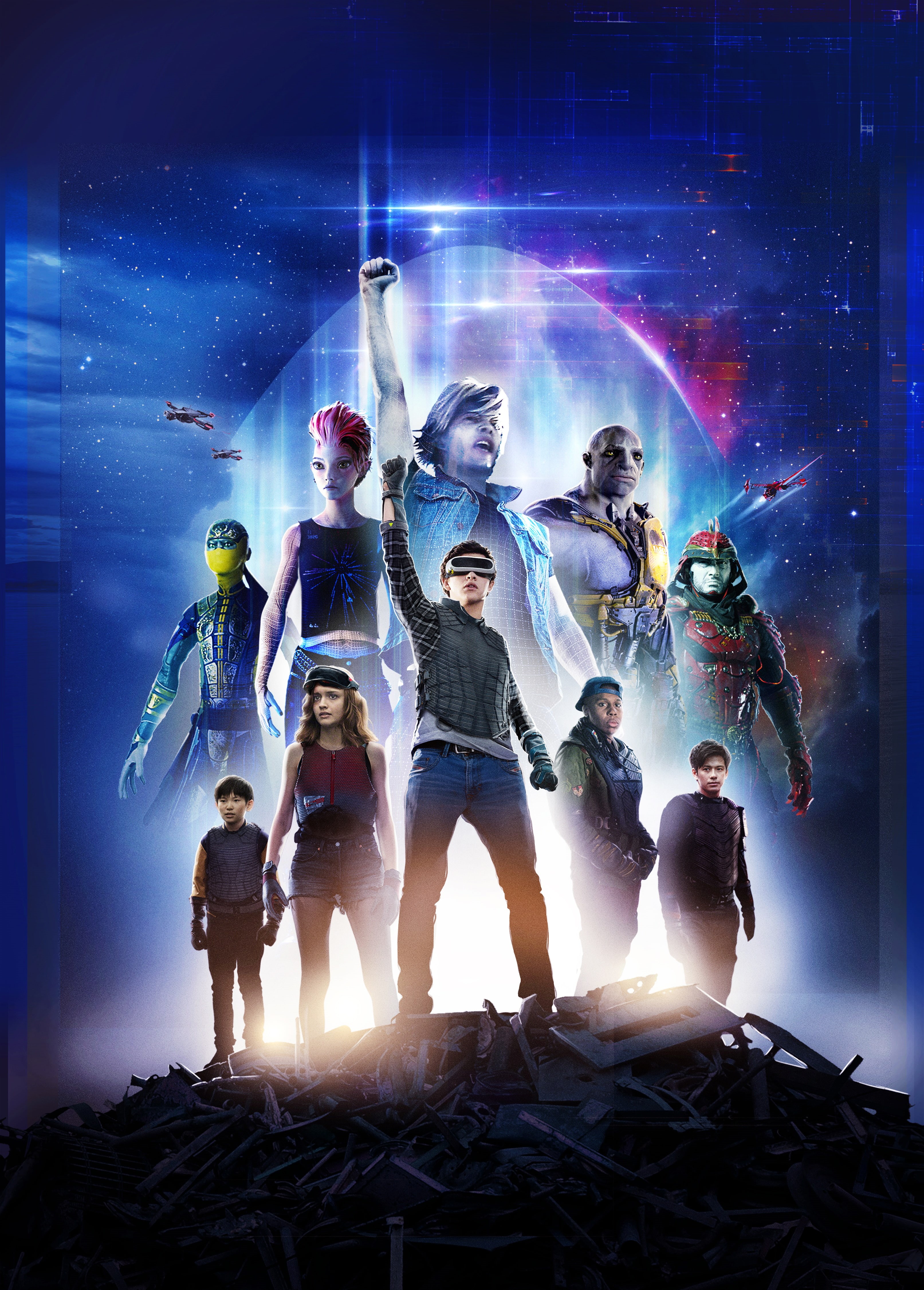 cooperation, human limb, Ready Player One, night, Adventure, Sci-Fi, human body part, indoors, men, group of people, males, government, young adult, human arm, Phone HD Wallpaper