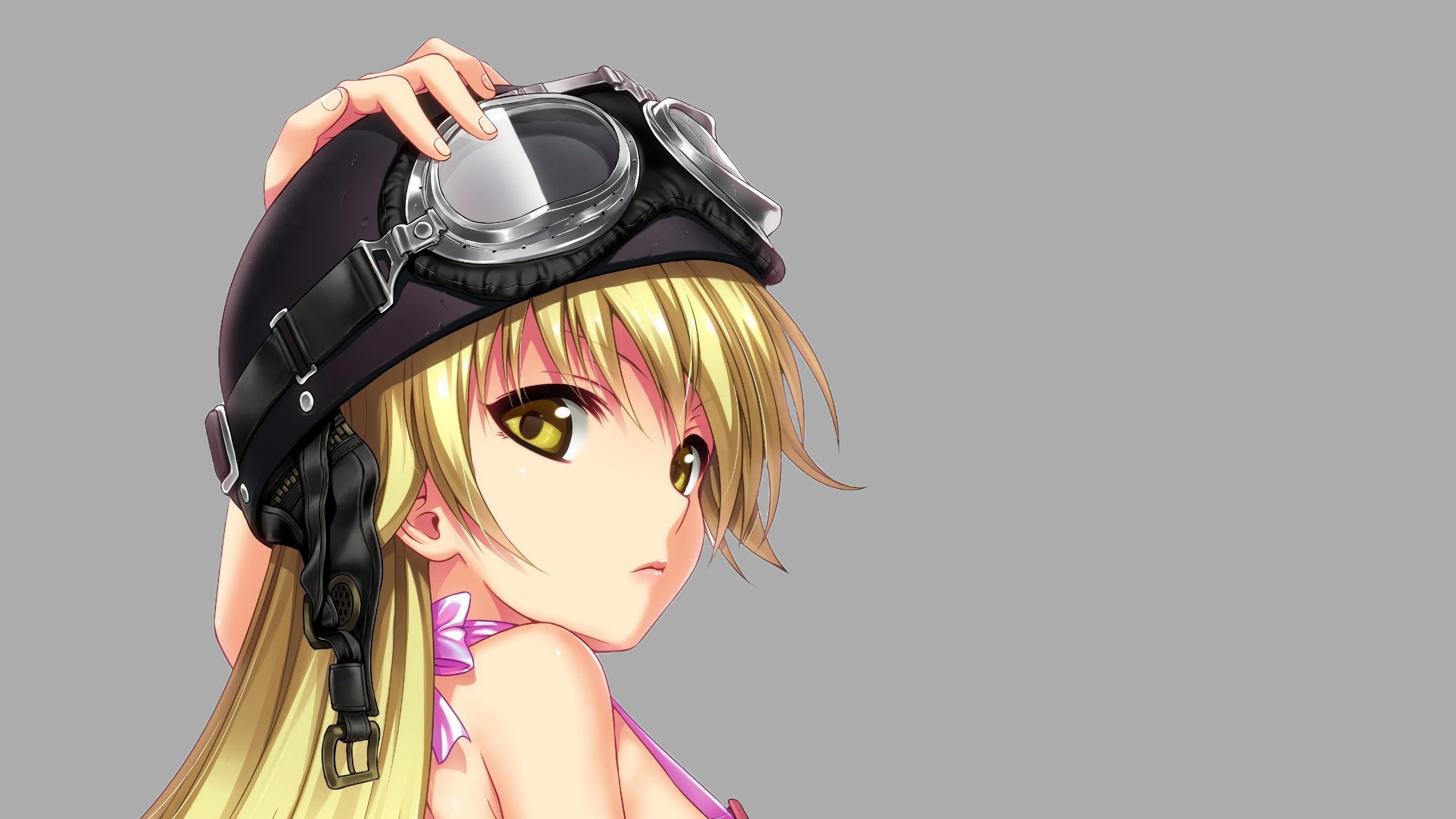 portrait, 4K, Blonde, Long Hair, people, anime, blond hair, cut out, beautiful woman, eyeglasses, Monogatari Series, sunglasses, hair, arts culture and entertainment, HD Wallpaper