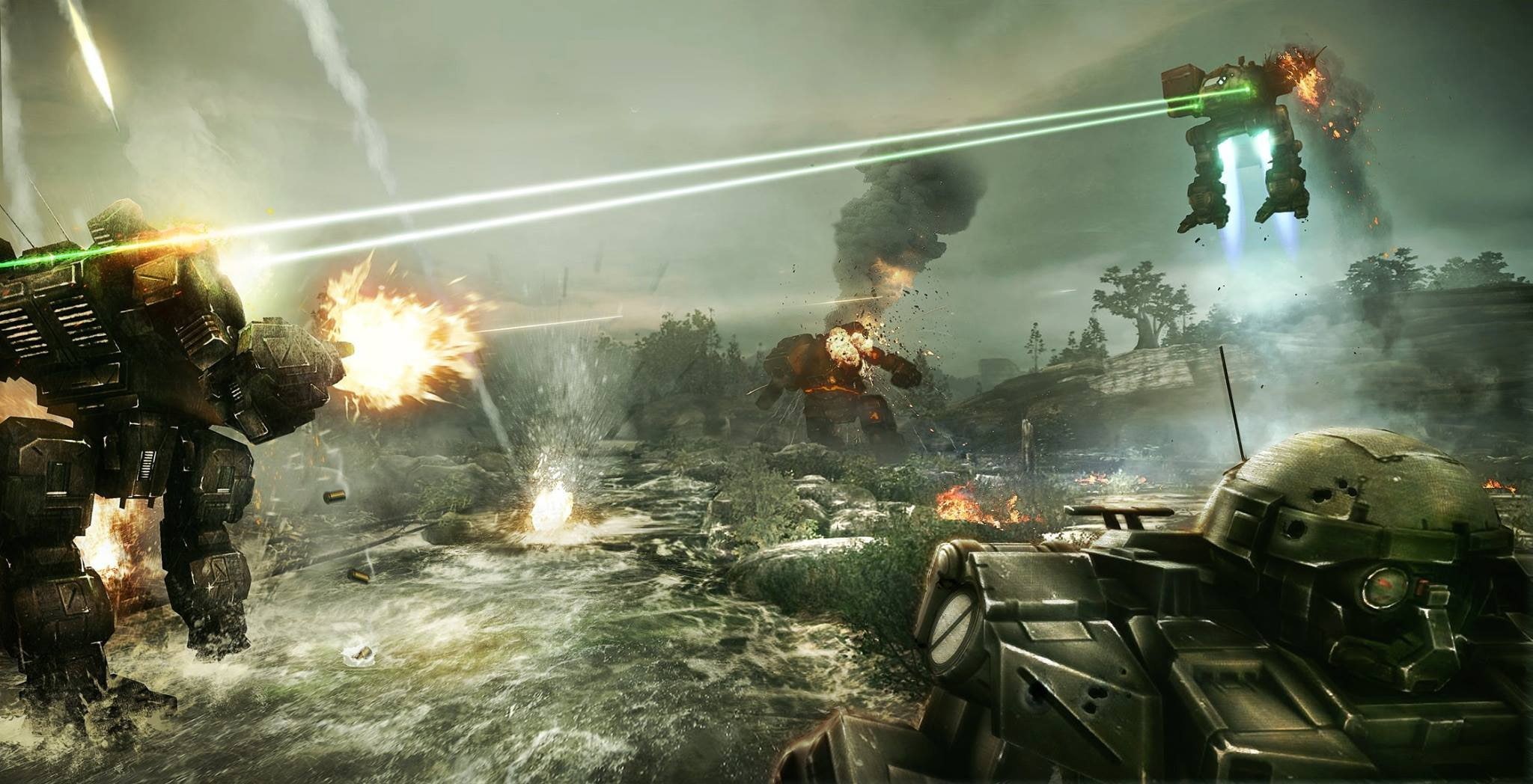 1080P, 2048x1048 px, real people, occupation, day, Fighting, steam, mech, working, architecture, online, splashing, action, sci, spraying, robot, MechWarrior, HD Wallpaper