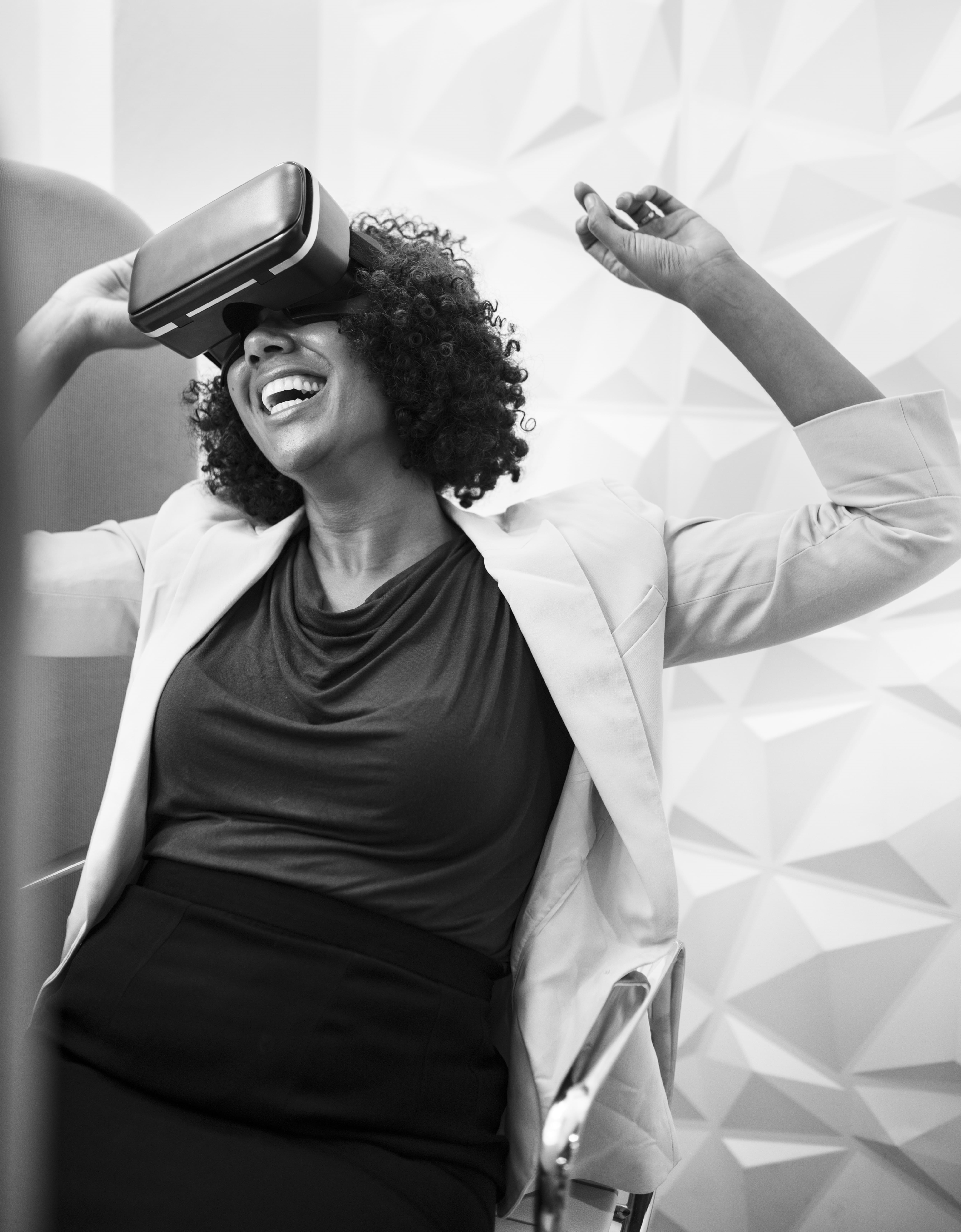 wear, electronic, one person, person, hands, virtual reality headset, device, virtual, vr headset, dancing, happiness, young adult, emotion, virtual reality goggles, Phone HD Wallpaper