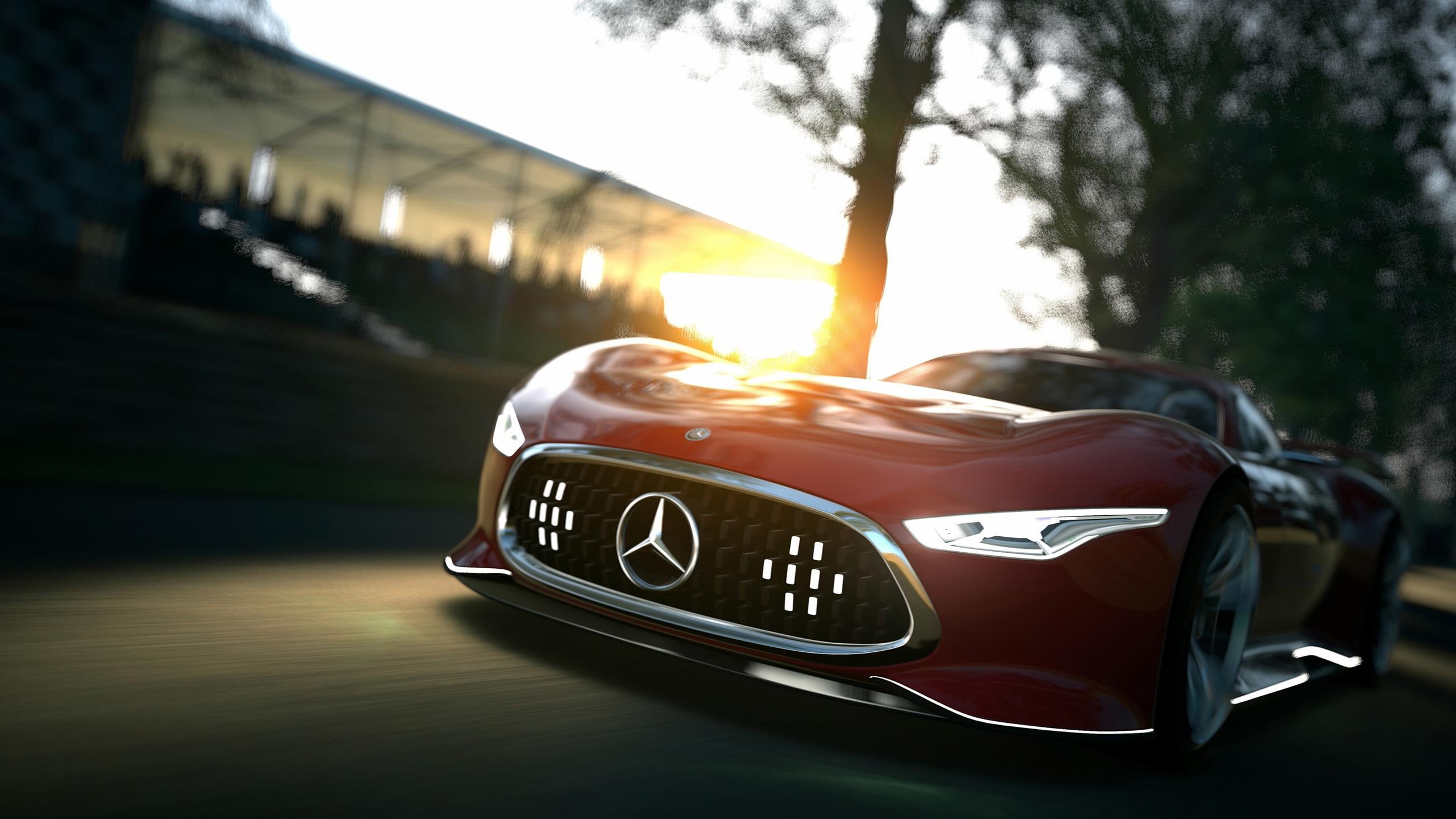 concept, mercedes, benz, coupe, cars, sports, amg, red, vision, turismo, 2K, mercedes benz, gran, HD Wallpaper