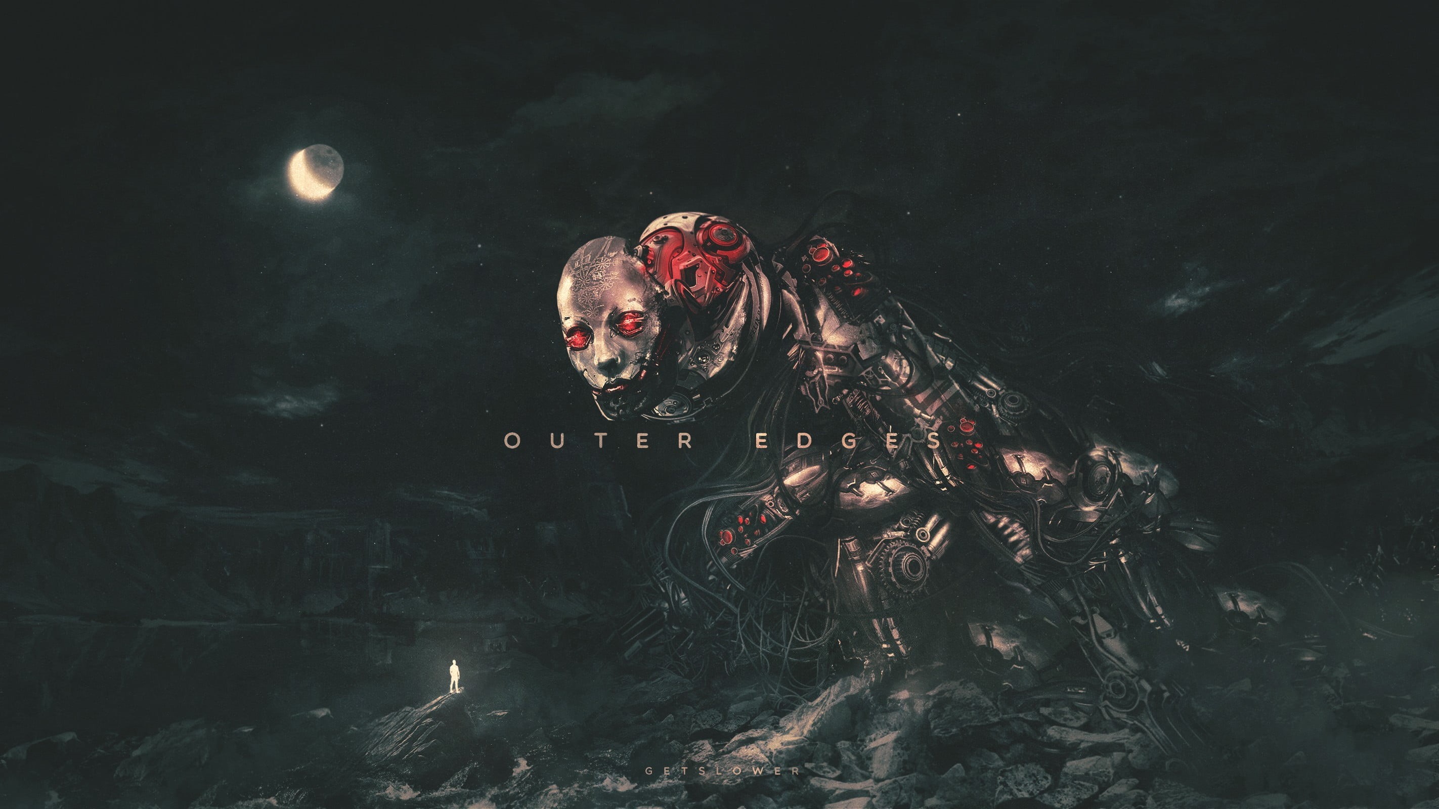 celebration, people, blood, futuristic, nature, full moon, cyberspace, digital composite, outer, spooky, tree, moon, glowing, outdoors, moonlight, HD Wallpaper
