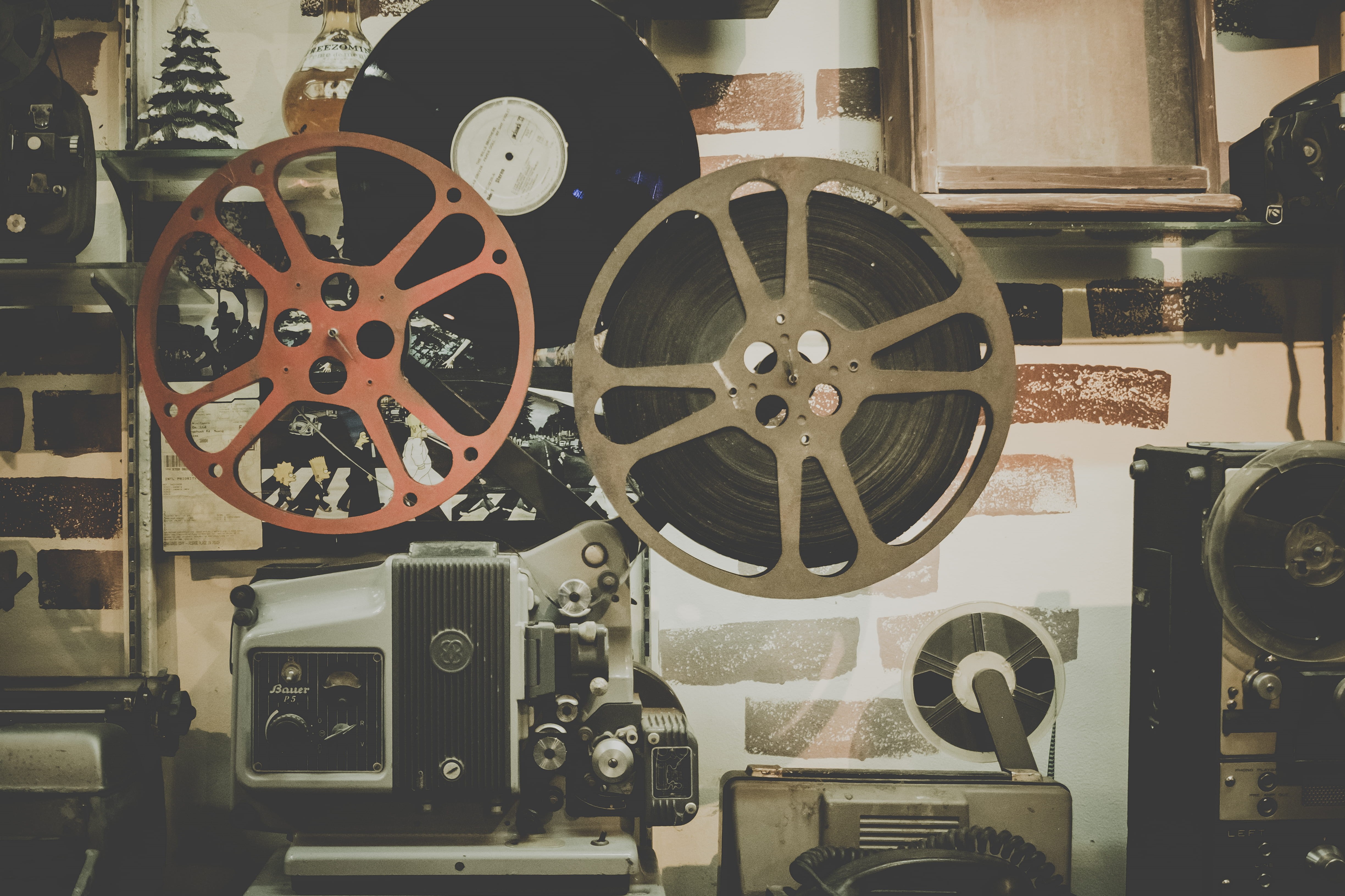 reel, industrial equipment, technology, antique, retro styled, projector, history, film, retro, film industry, transportation, film projector, movie, vintage, HD Wallpaper