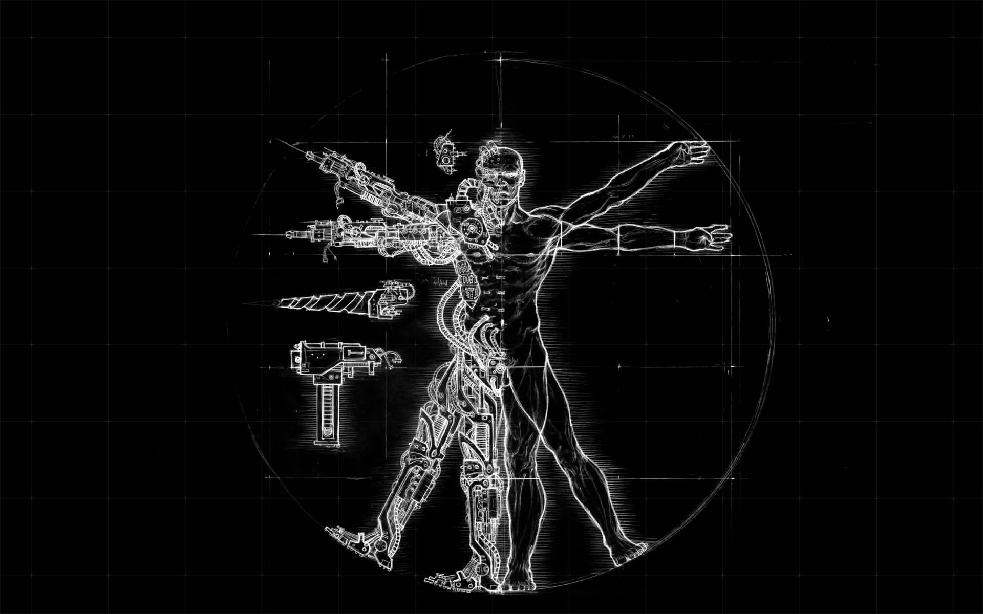 monochrome, 1080P, schematic, 000, minimalism, Warhammer 40, HD Wallpaper