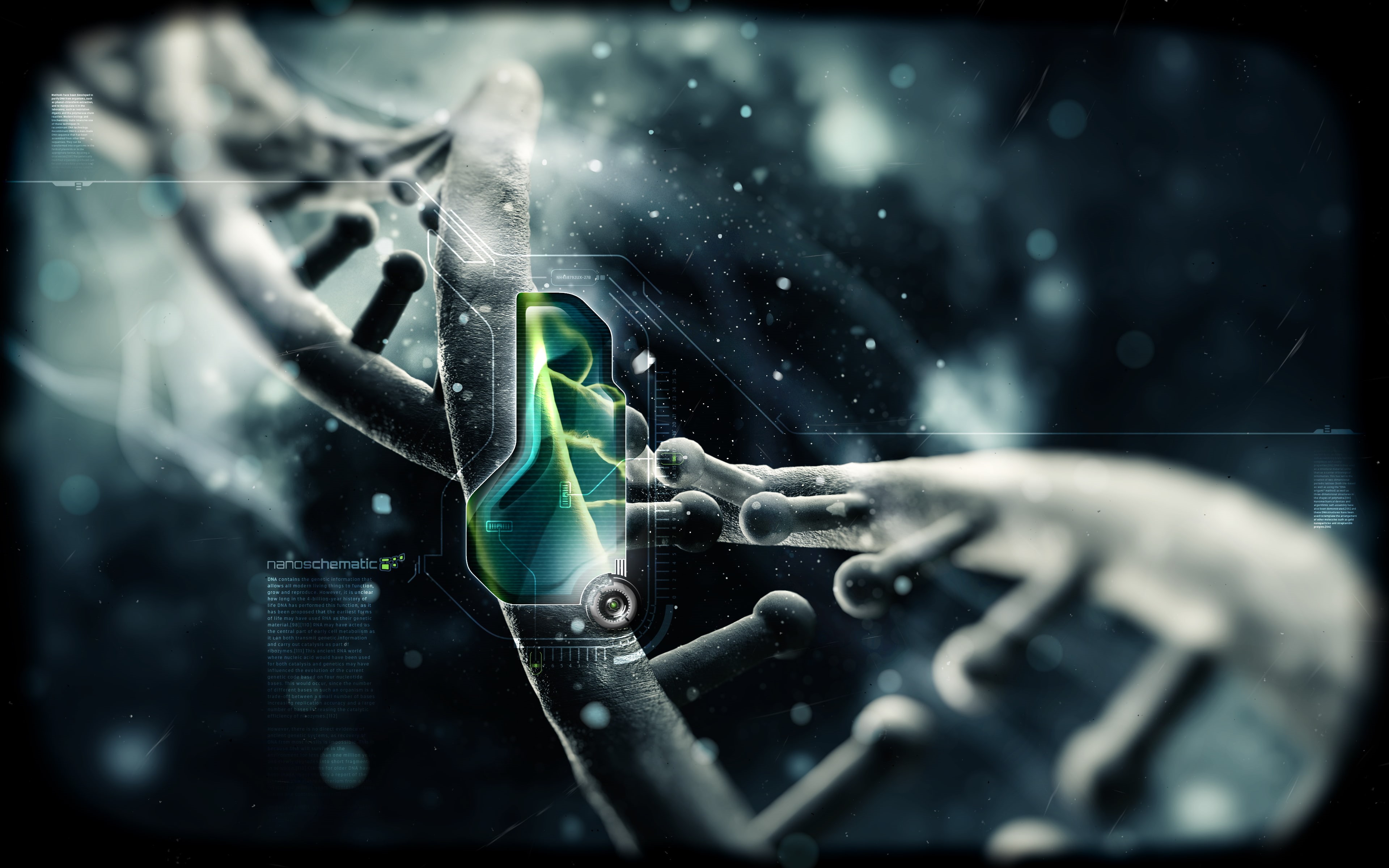 Schematic, DNA, 2K, HD Wallpaper