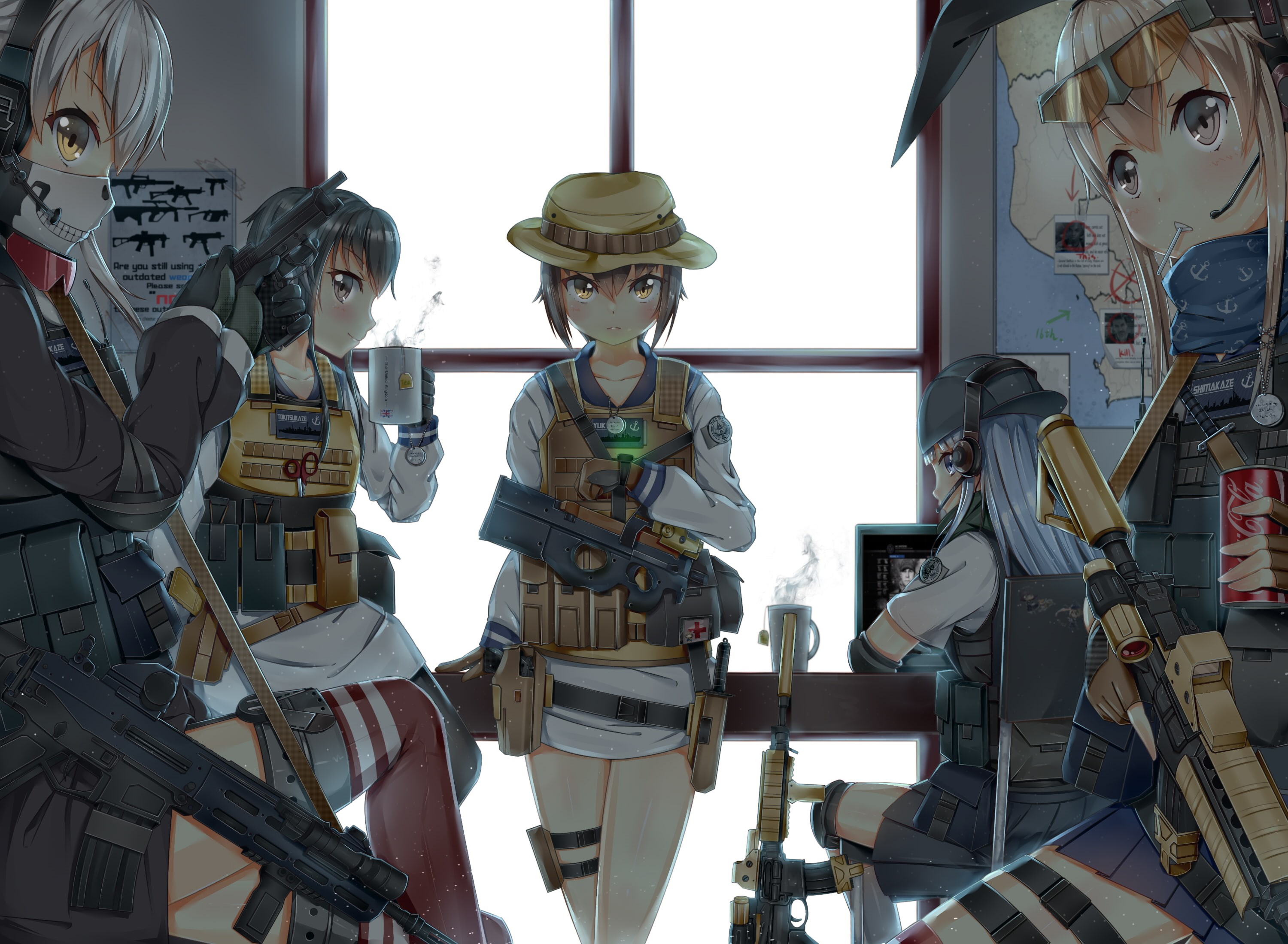 craft, creativity, day, human representation, Hibiki(Kancolle), girls with guns, built structure, glass - material, technology, art and craft, Tokitsukaze (KanColle), HD Wallpaper
