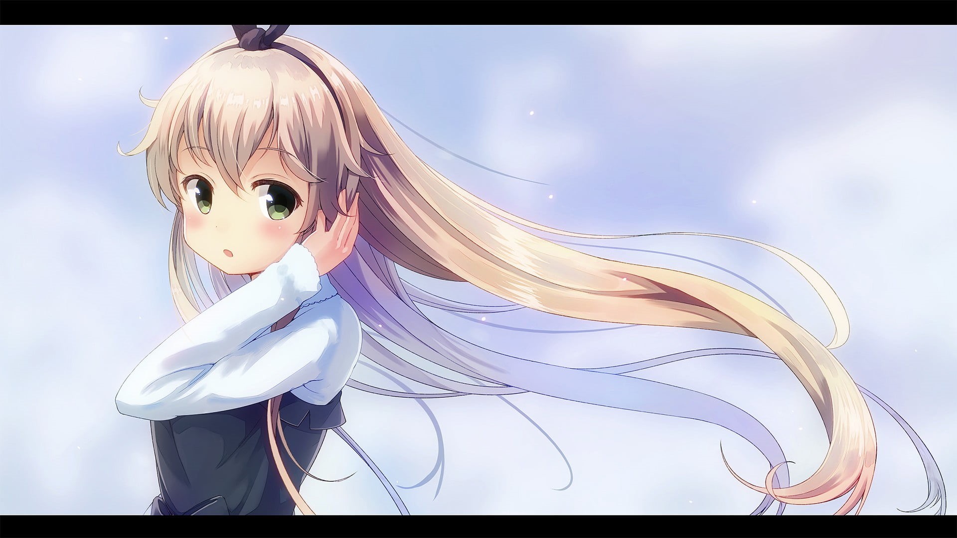 anime girls, blond hair, women, superhero, fashion, Kantai Collection, disguise, hair, front view, costume, anime, one person, nature, Shimakaze (Kancolle), HD Wallpaper