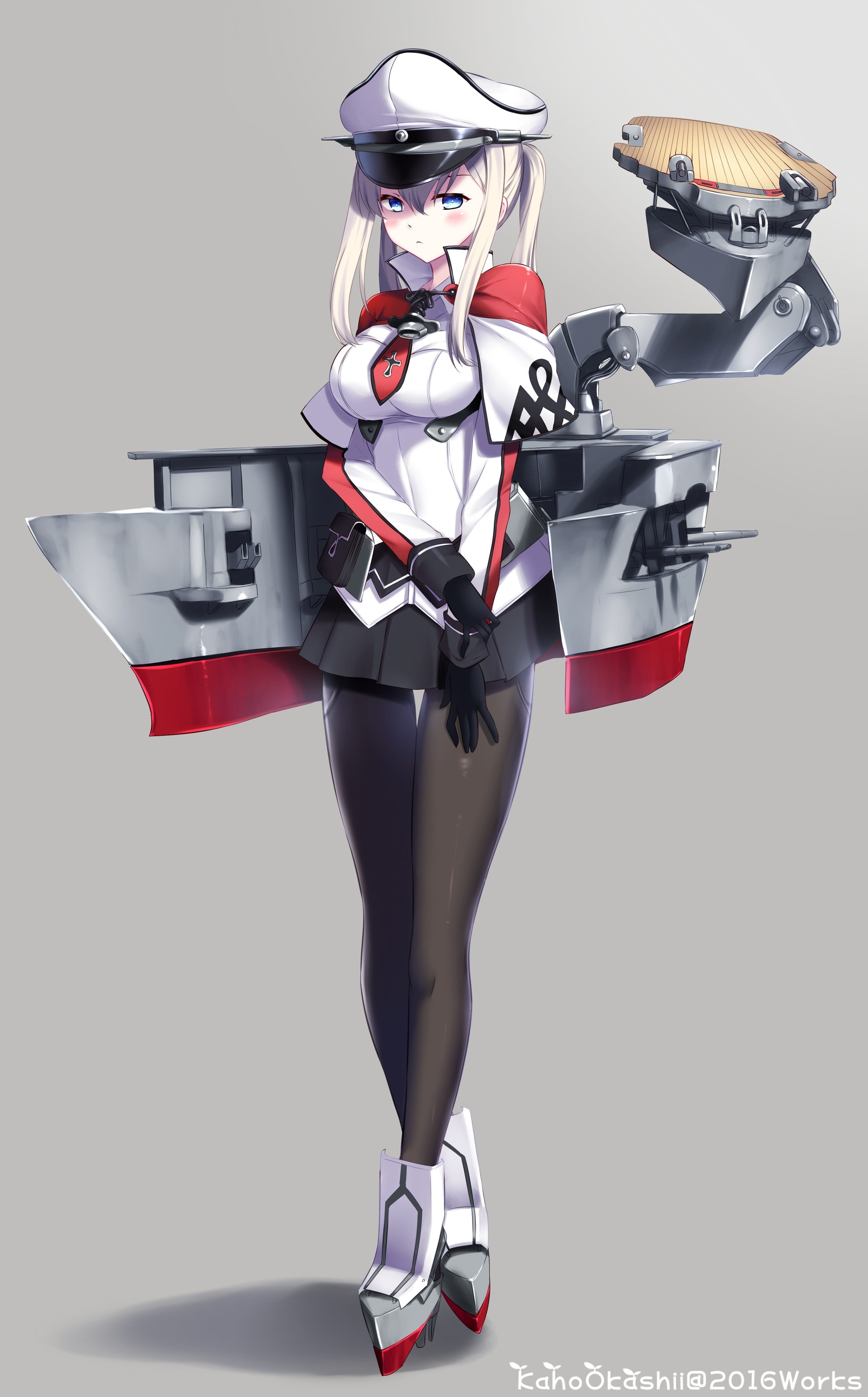 indoors, Graf Zeppelin (KanColle), women, front view, anime, human body part, healthcare and medicine, standing, one person, Kantai Collection, hand, human limb, Phone HD Wallpaper