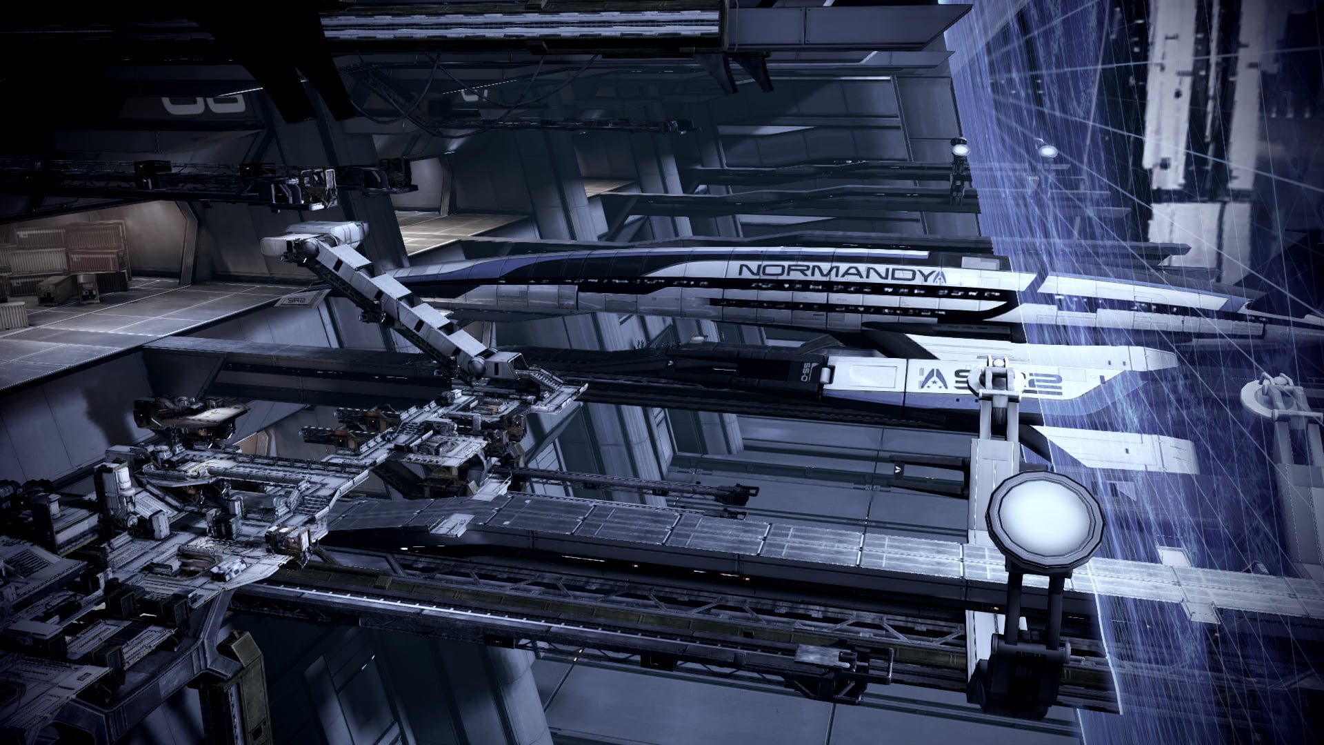 car, built structure, factory, motor vehicle, 1080P, city, Normandy SR-2, machinery, equipment, architecture, Mass Effect, metal, indoors, day, no people, HD Wallpaper