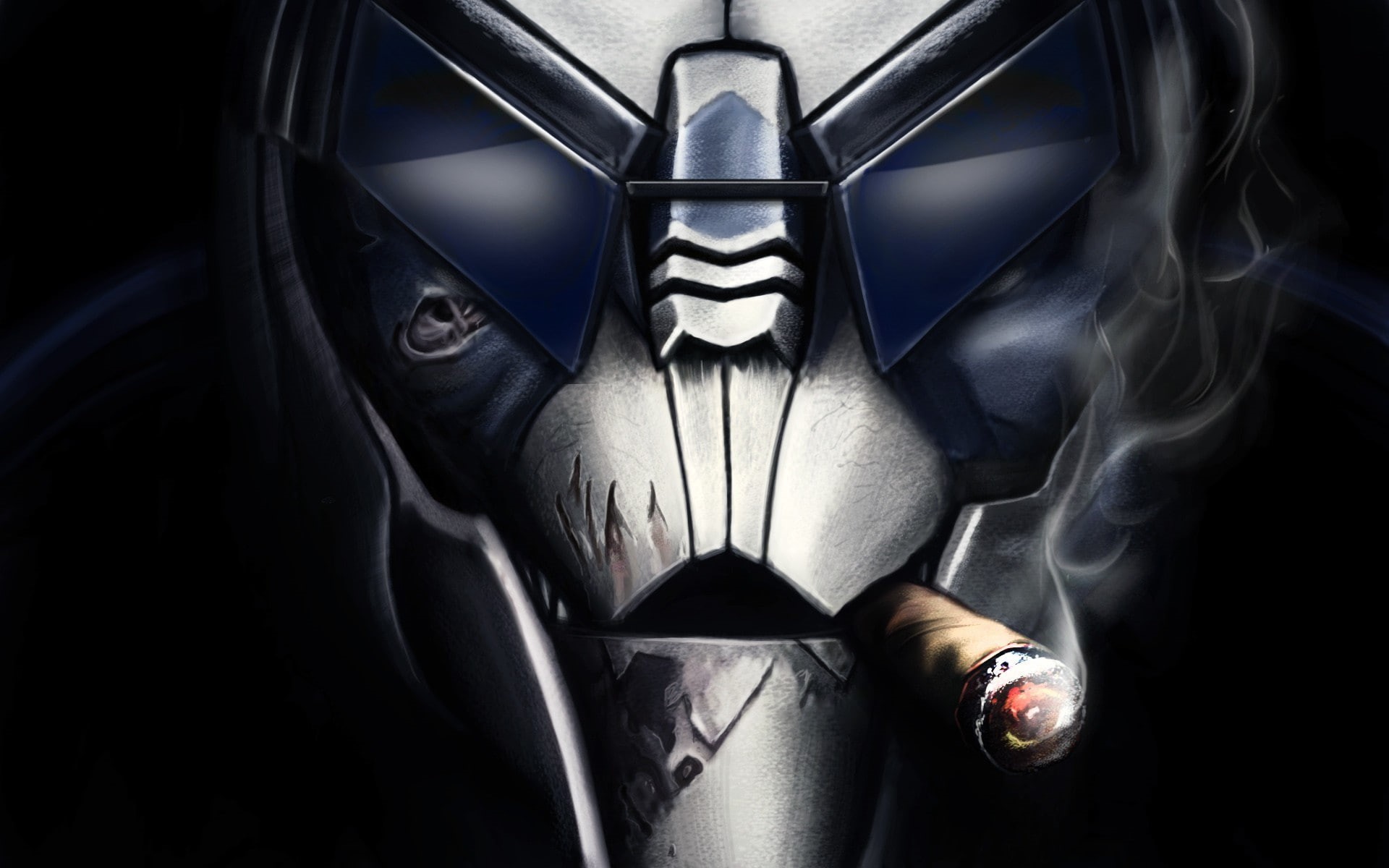 Mass Effect 3, obscured face, black background, video games, human representation, 1080P, mystery, metal, people, close-up, history, knight - person, mask - disguise, HD Wallpaper