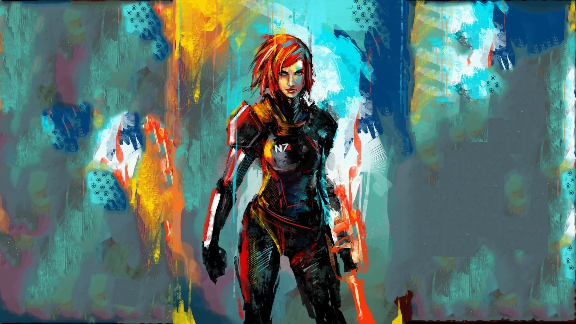 three quarter length, one person, built structure, waist up, creativity, day, women, video games, adult, front view, multi colored, 1080P, clothing, Mass Effect 3, HD Wallpaper