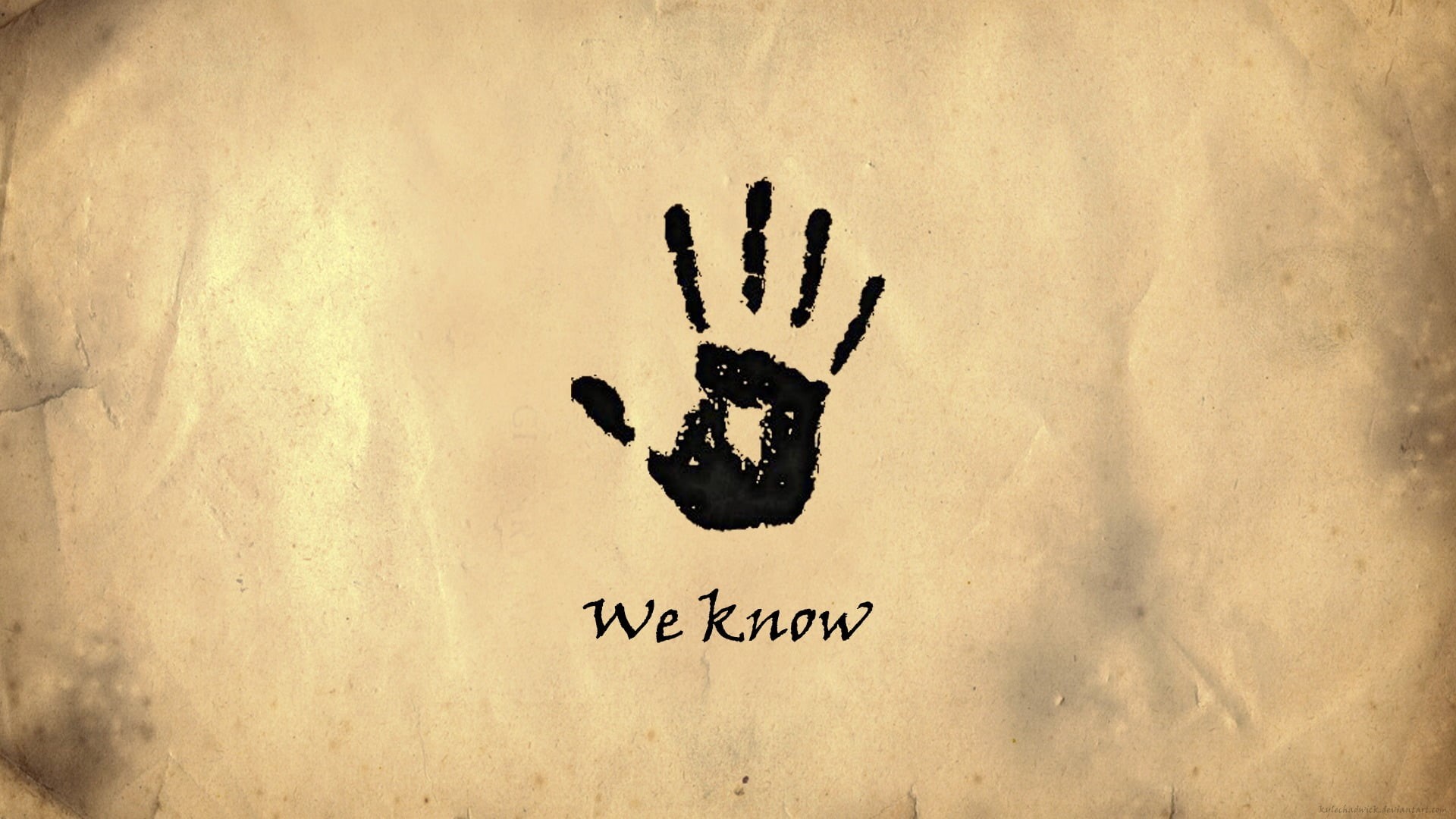 black, aggression, message, palm, print, simple, illustration, fingerprint, dirty, wall - building feature, handprint, 1080P, social issues, text, The Elder Scrolls V: Skyrim, HD Wallpaper