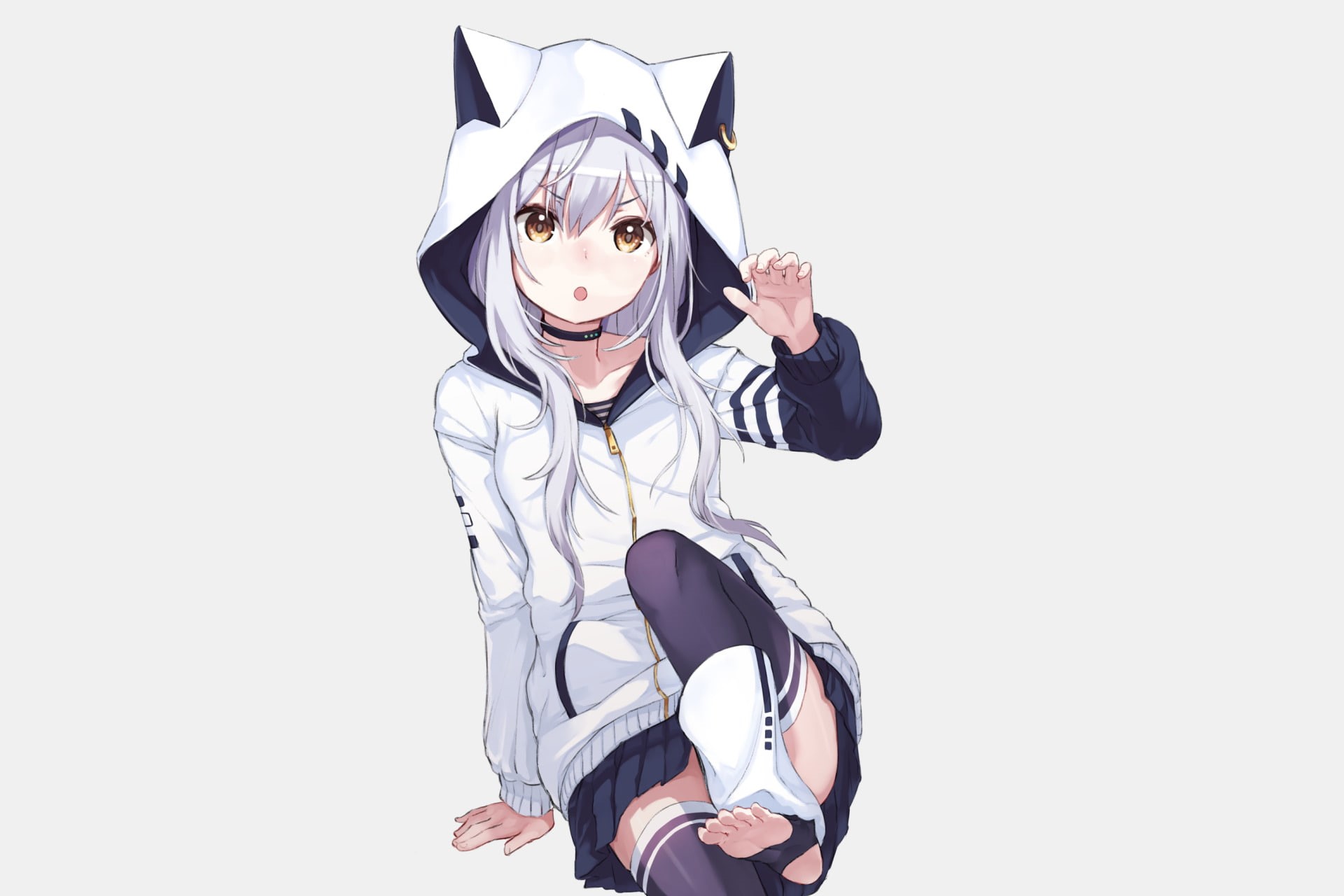 Anime, cut out, one person, portrait, leisure activity, front view, mask - disguise, mask, child, indoors, clothing, childhood, Virtual Youtuber, 1080P, HD Wallpaper