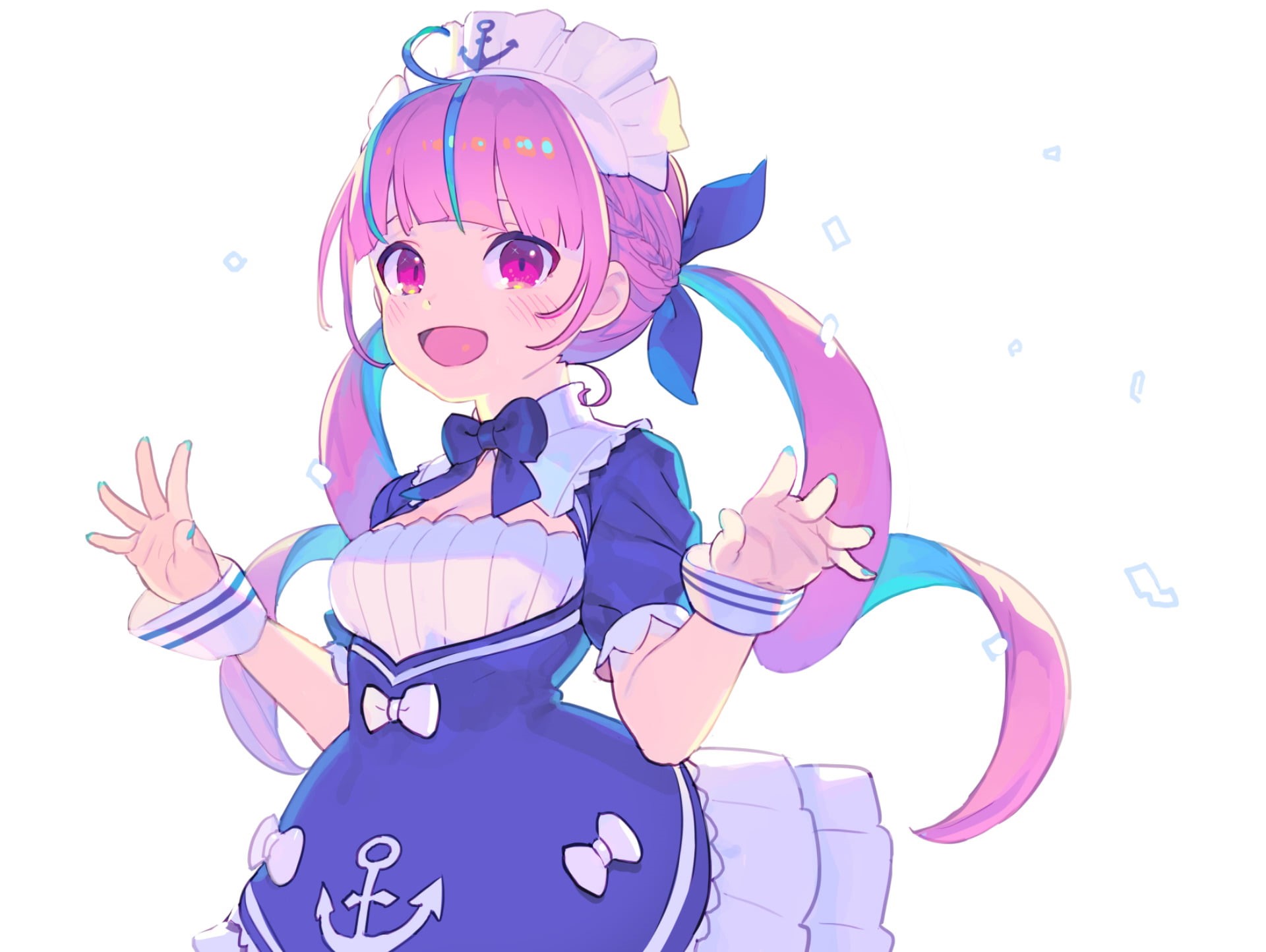 Virtual Youtuber, Anime, Minato Aqua, 1080P, HD Wallpaper