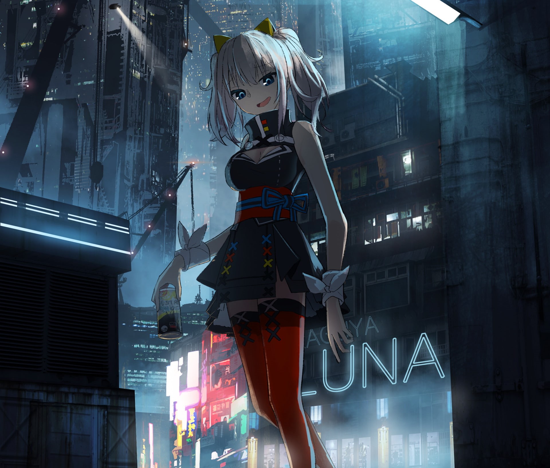 Virtual Youtuber, 1080P, Anime, Kaguya Luna, HD Wallpaper