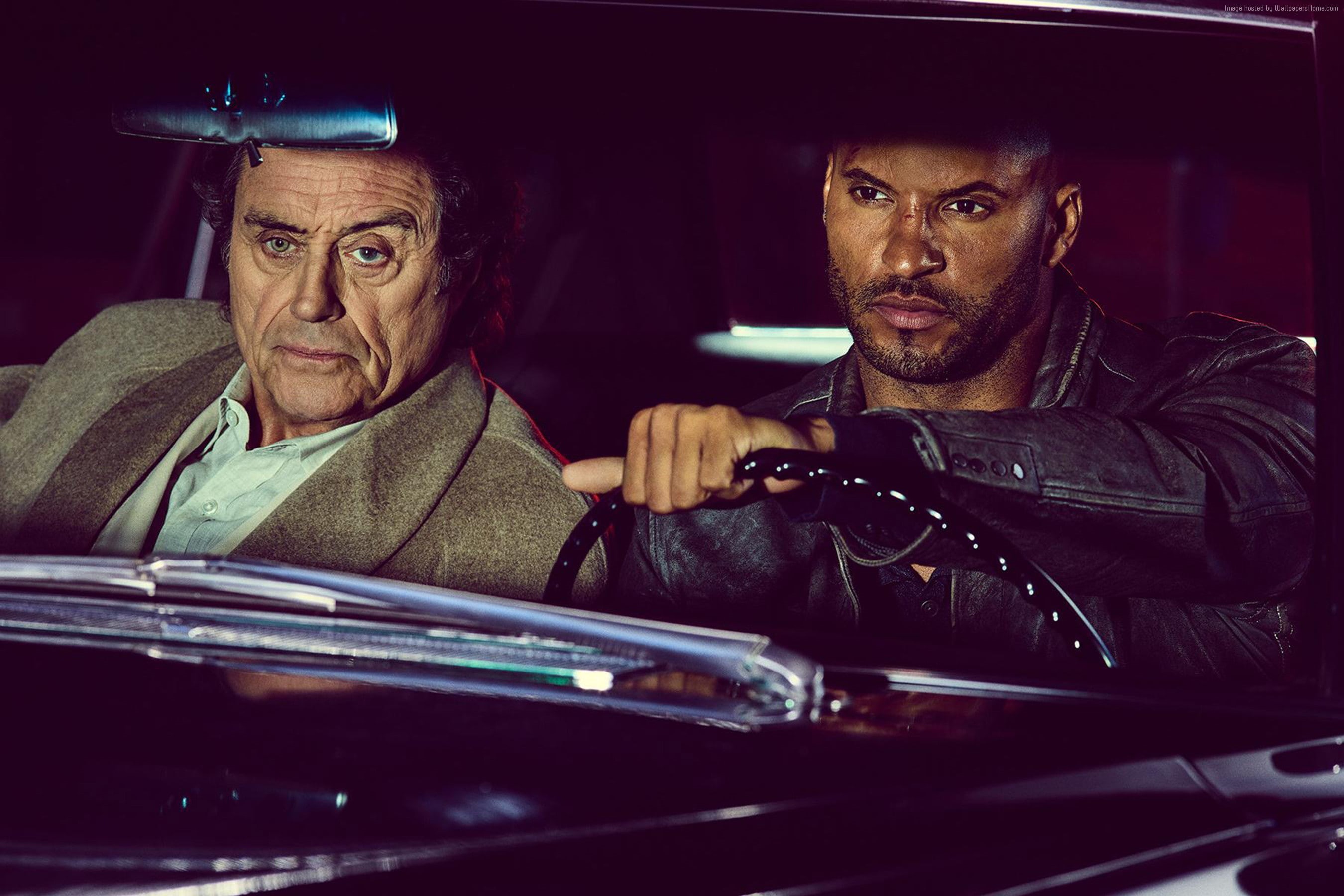 best TV series, 2K, American Gods, Ricky Whittle, Ian McShane, HD Wallpaper