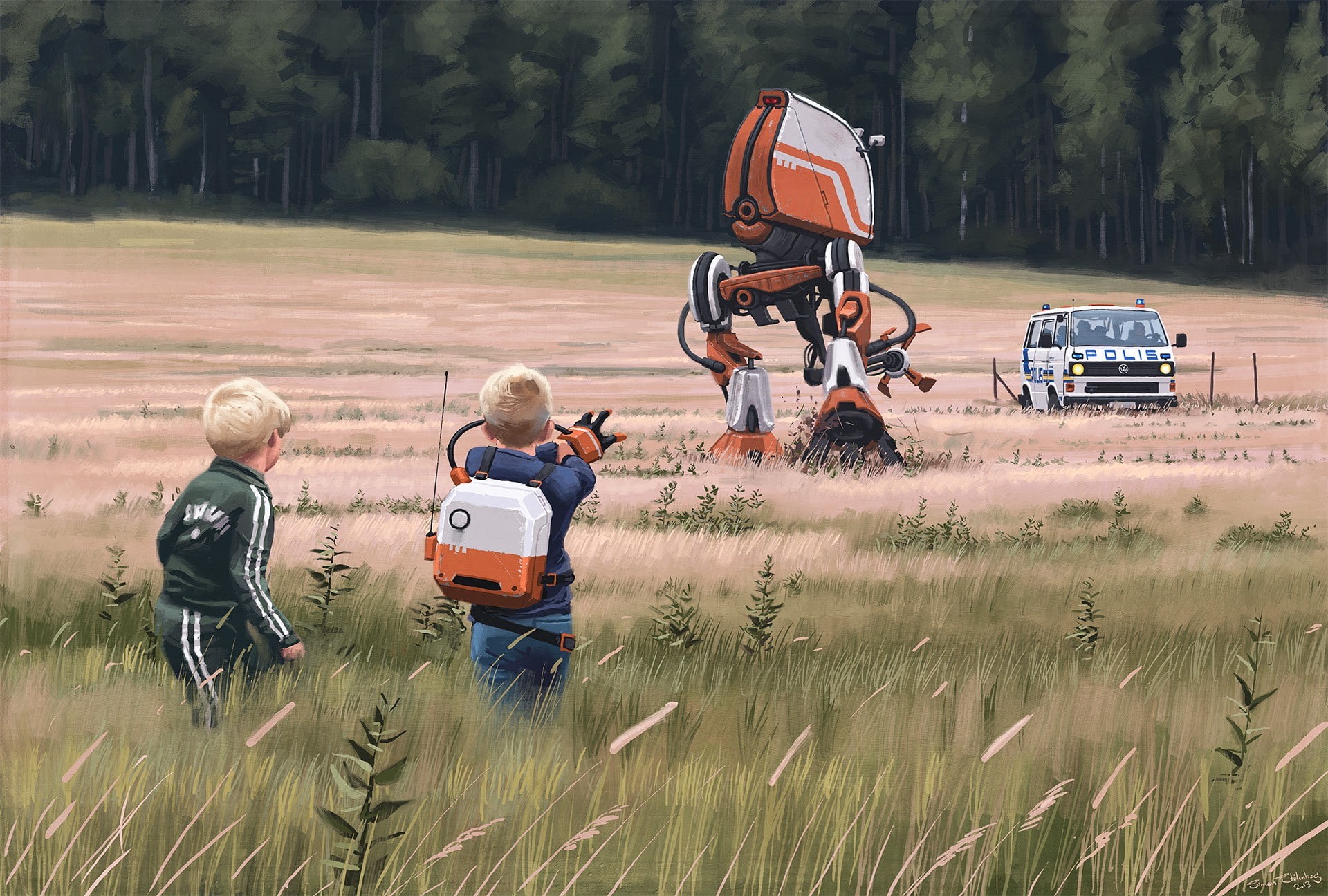 1080P, futuristic, Simon Stålenhag, HD Wallpaper