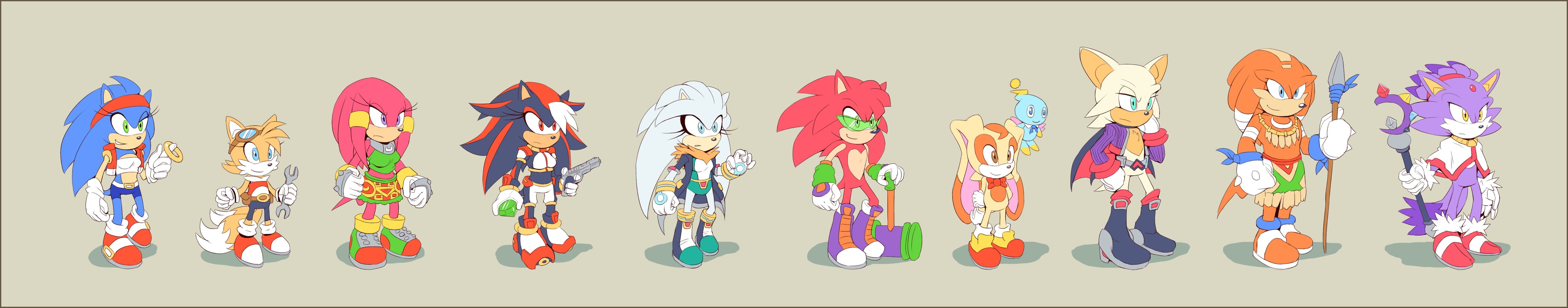 event, studio shot, choice, large group of objects, in a row, business, panoramic, white background, hanging, celebration, variation, Sonic, Sonic the Hedgehog, HD Wallpaper